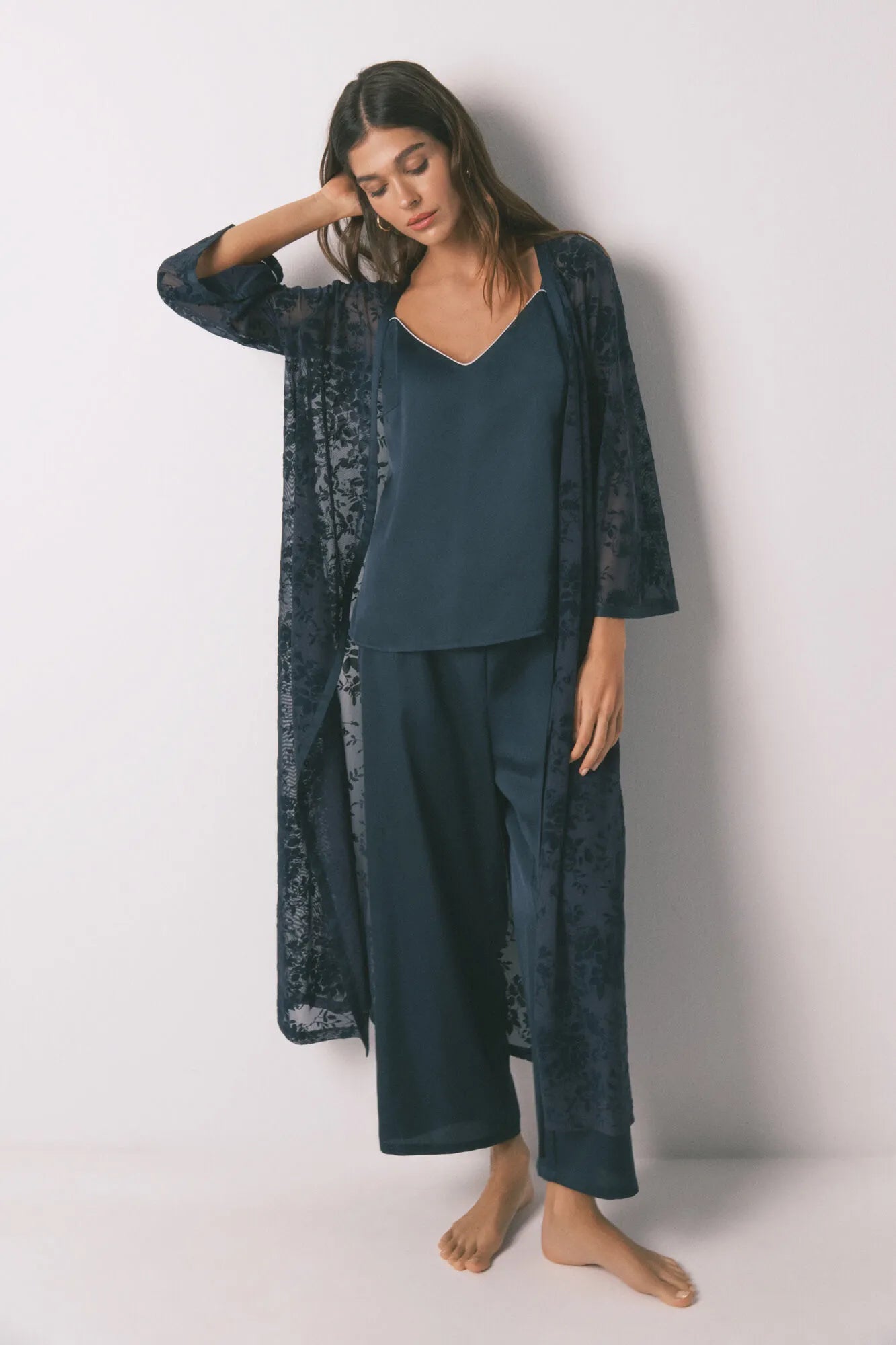 Women Secret_Medium Blue_Long Loose Blue Satin Robe_2532440_12_06
