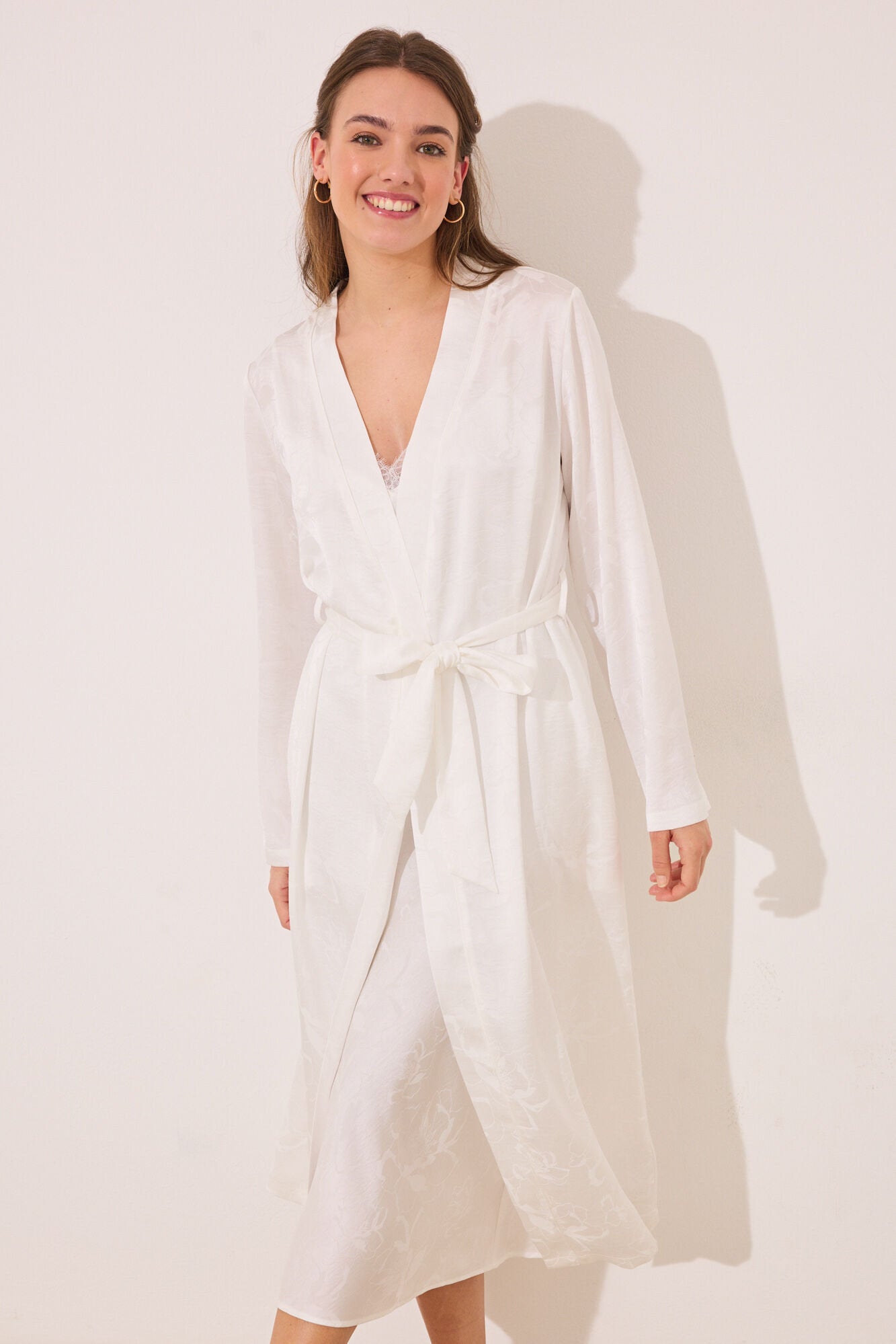Women Secret_White Long Satin Robe_2539003_96_01