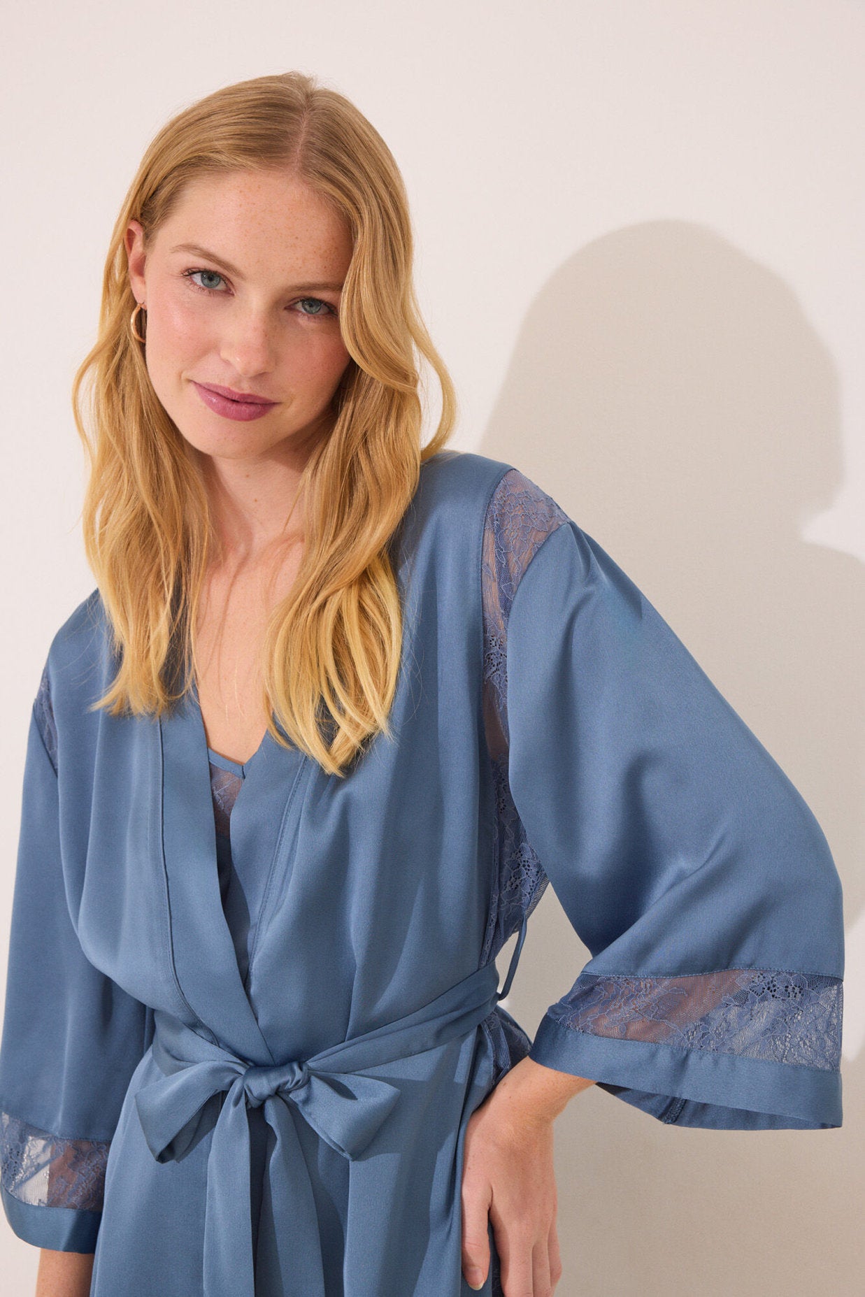 Women Secret_Blue Chiffon Fabric Midi Robe_2539005_15_02