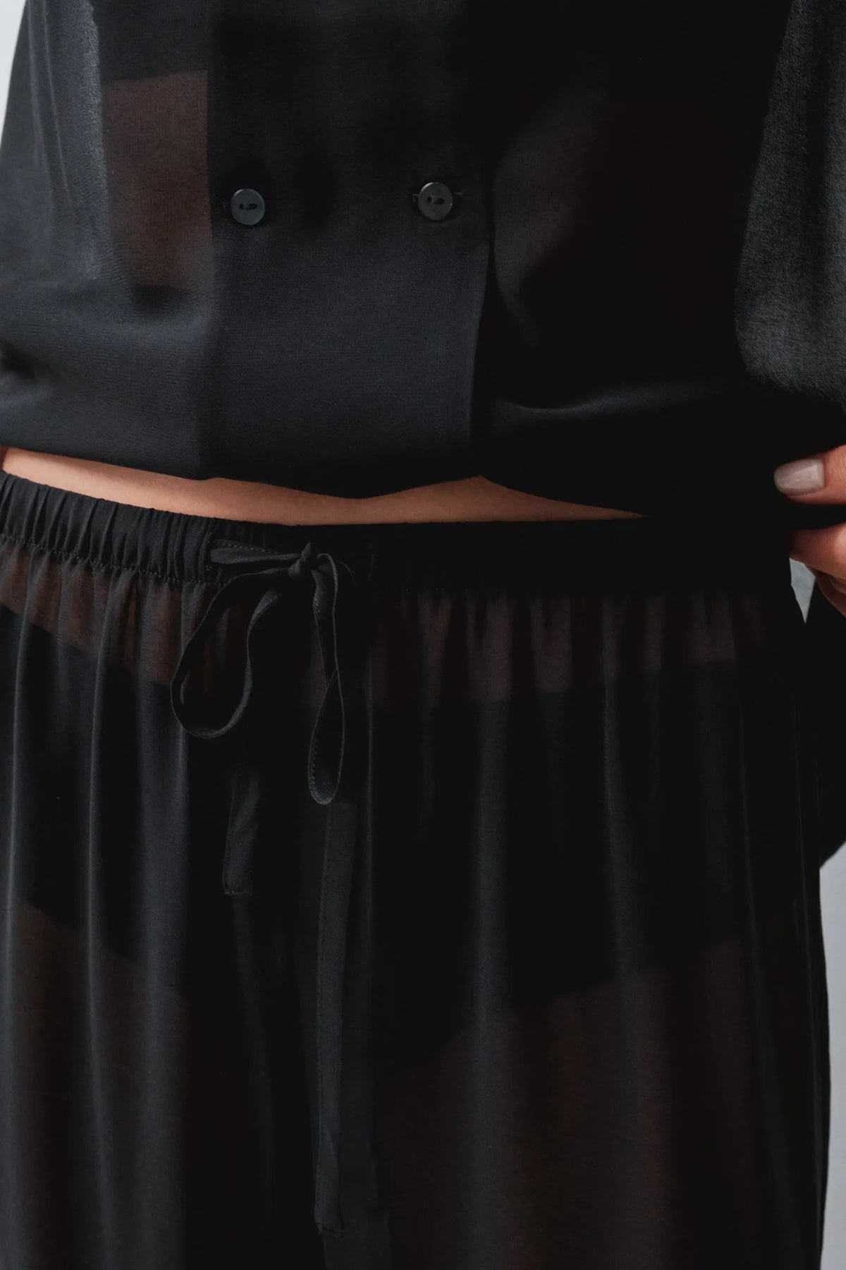 Women Secret Black Women Black Classic Pyjamas SKU: 2544867_01 Image 05