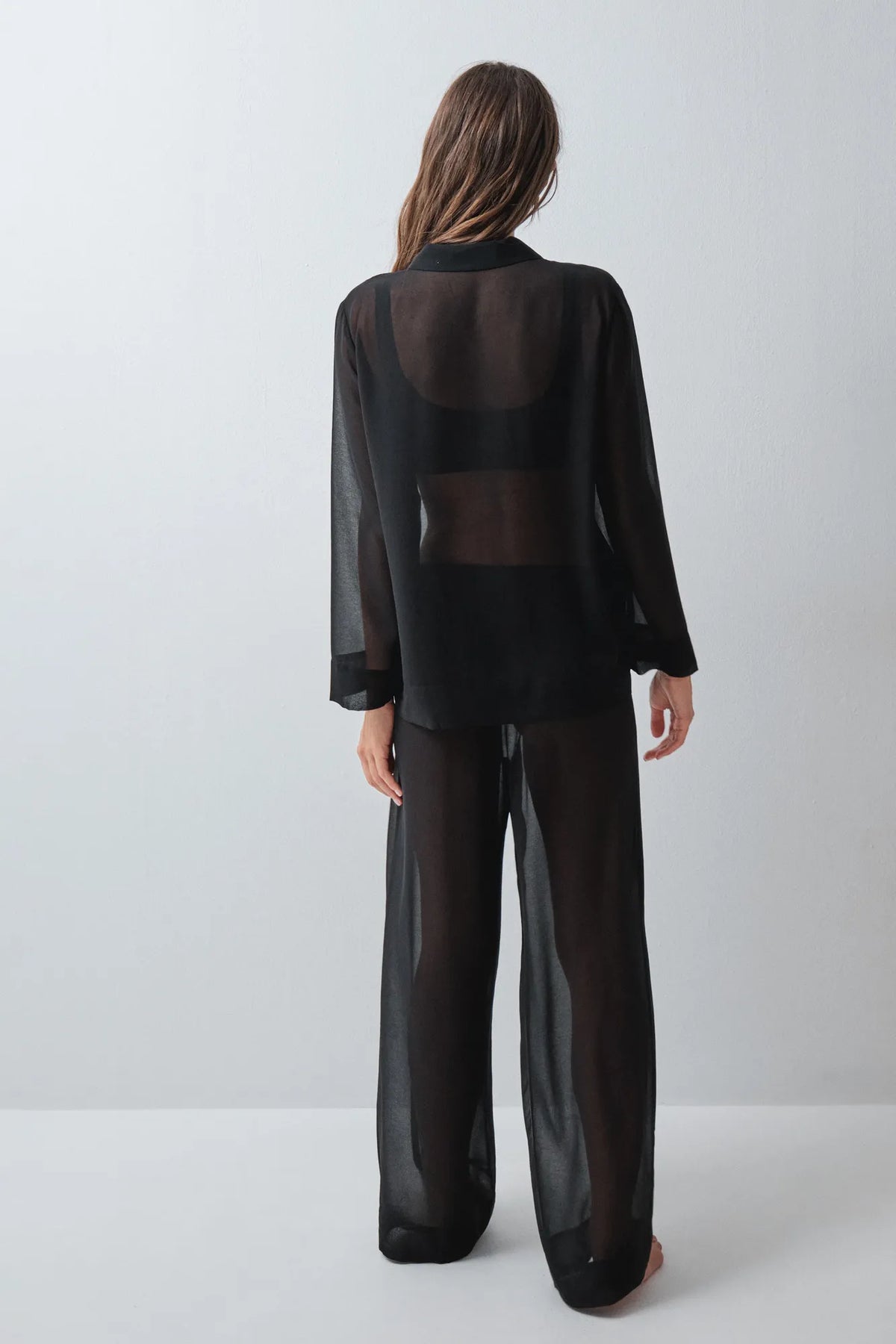 Women Secret Black Women Black Classic Pyjamas SKU: 2544867_01 Image 06