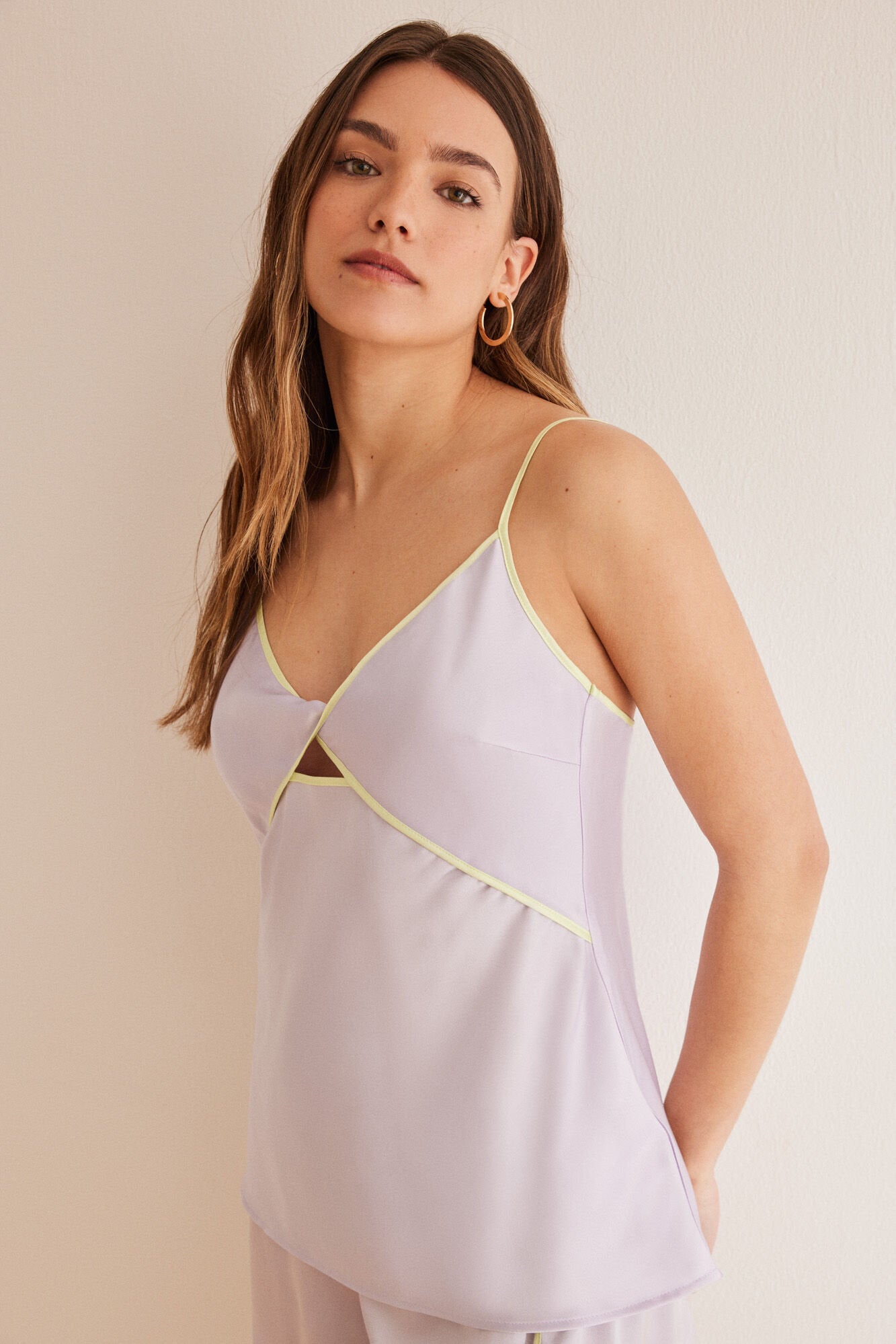 Purple/Lilac Straps Short Pant Pyjama_2547598_75_01