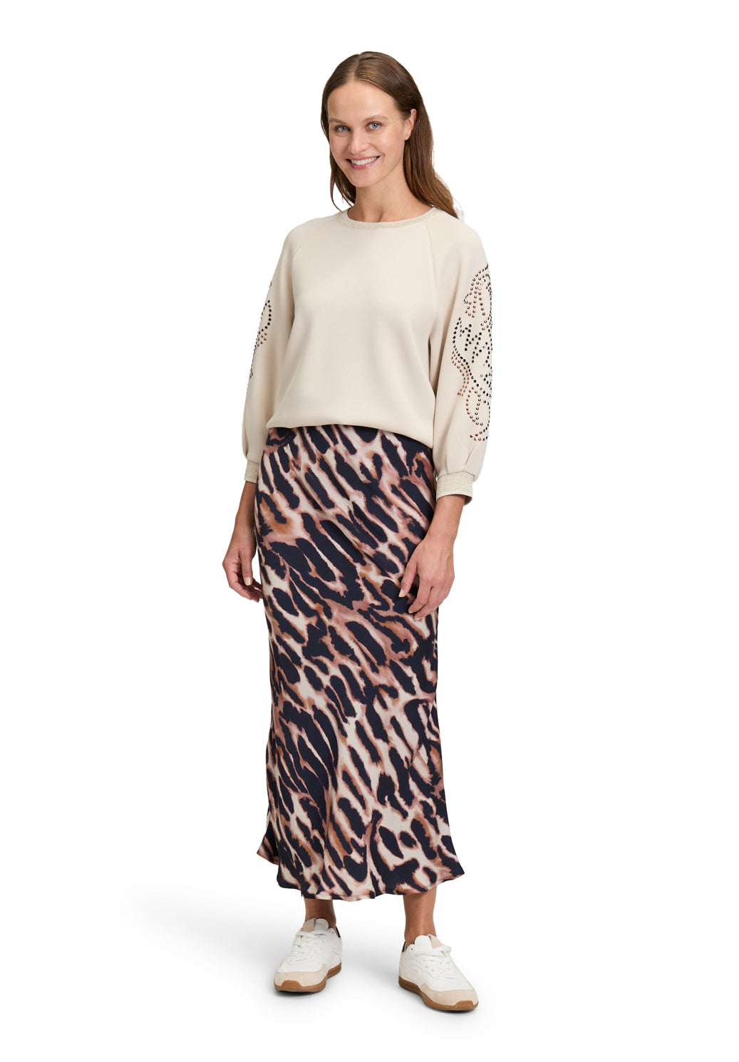 Betty Barclay_Pastel Sand_Sweat Long 3/4 Sleeve_2582-1499_9104_02