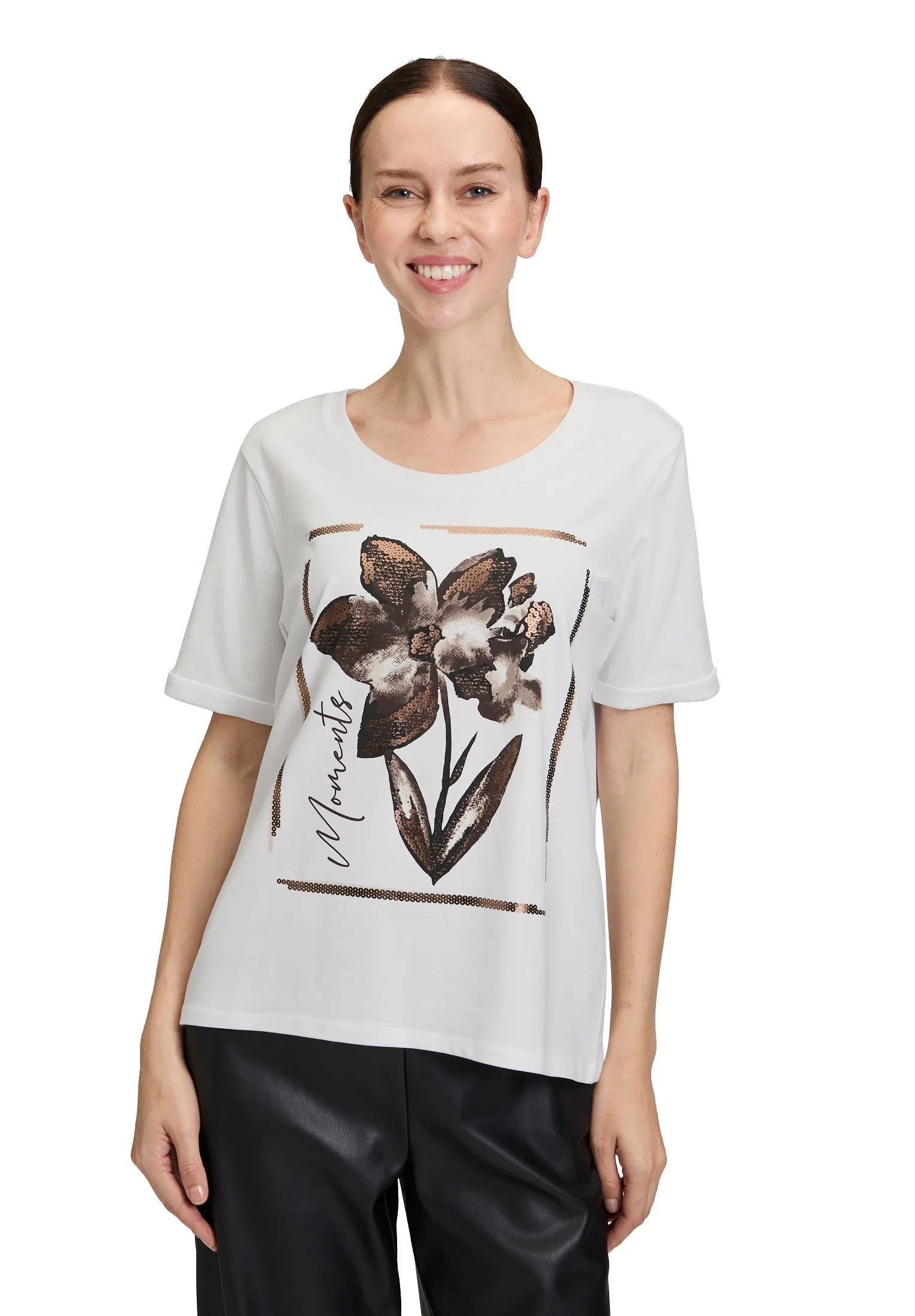 Betty Barclay_Patch White/Black_Shirt Short 1/2 Sleeve_2603-1092_1990_01