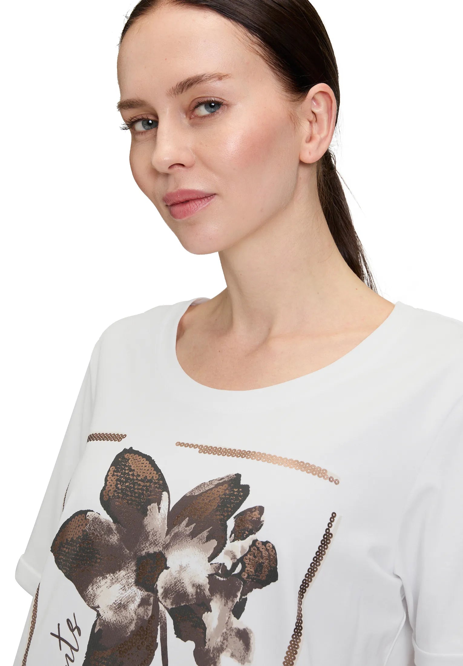 Betty Barclay_Patch White/Black_Shirt Short 1/2 Sleeve_2603-1092_1990_06