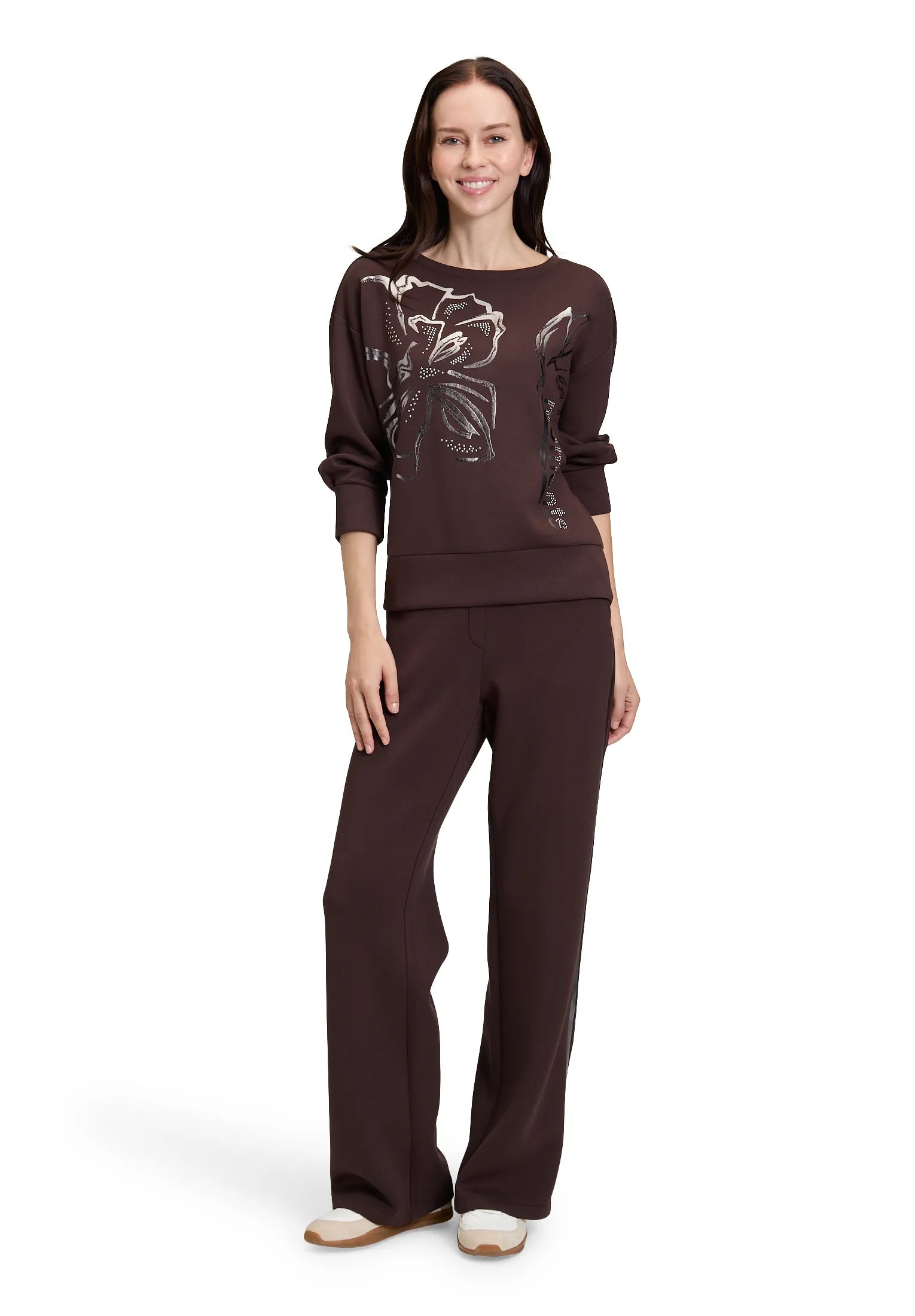 Betty Barclay_Light Maroon_Sweat Short 3/4 Sleeve_2610-1499_7410_02