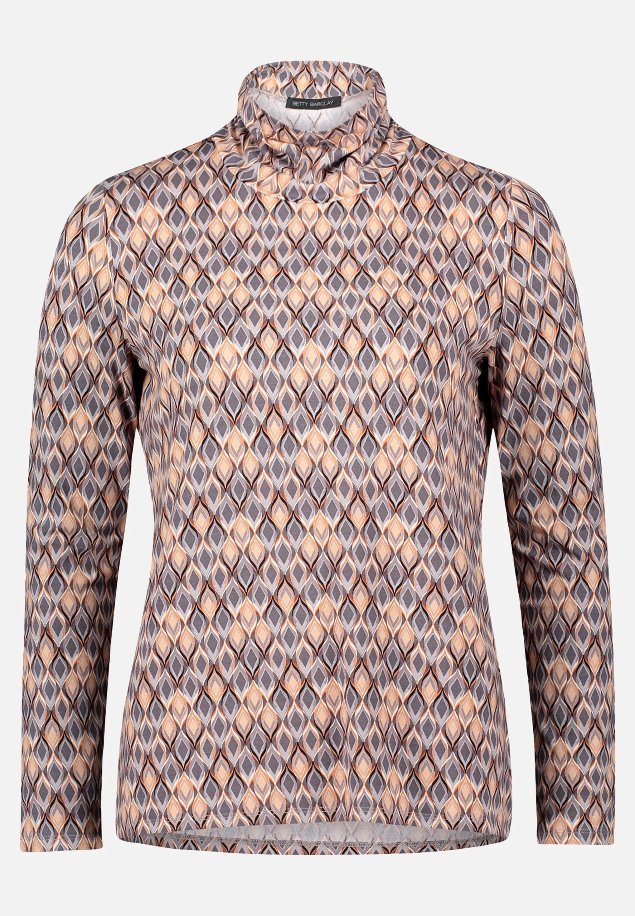 Betty Barclay_Grey/Beige_Turtleneck Shirt with Stand-Up Collar_2613-1483_9876_04