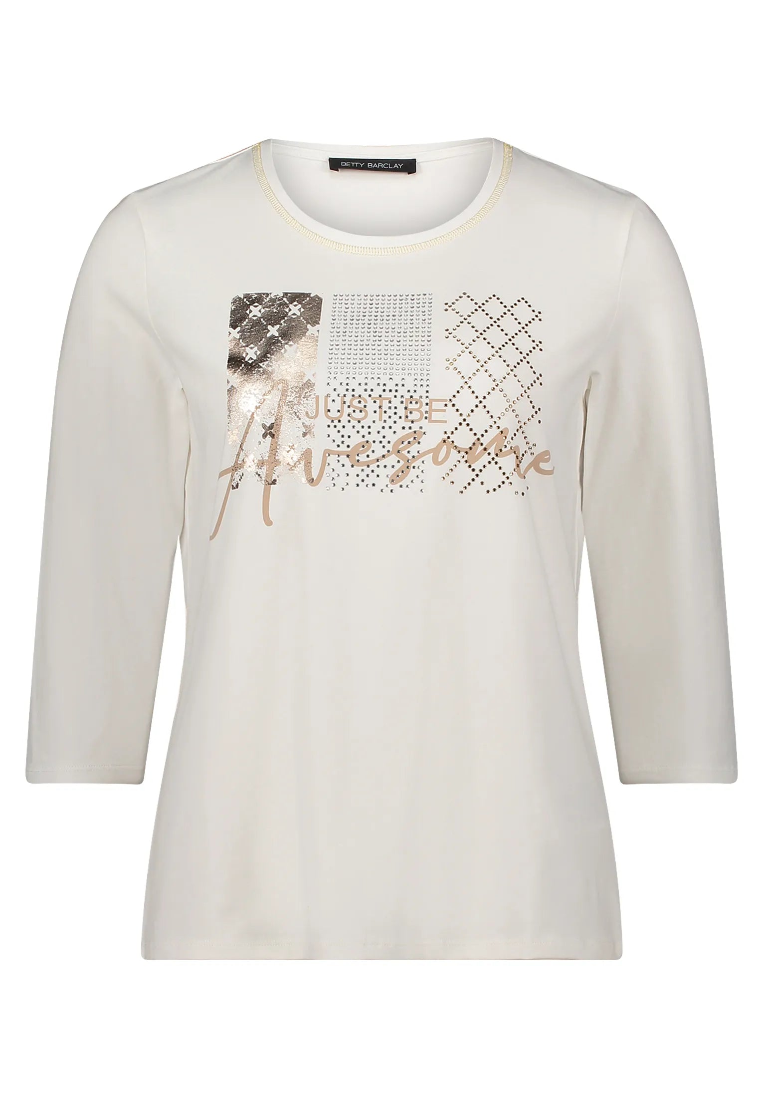 Betty Barclay Patch Cream/Nature Women Basic T-Shirt 3/4 Sleeve SKU: 2724-1092_1916 Image 06
