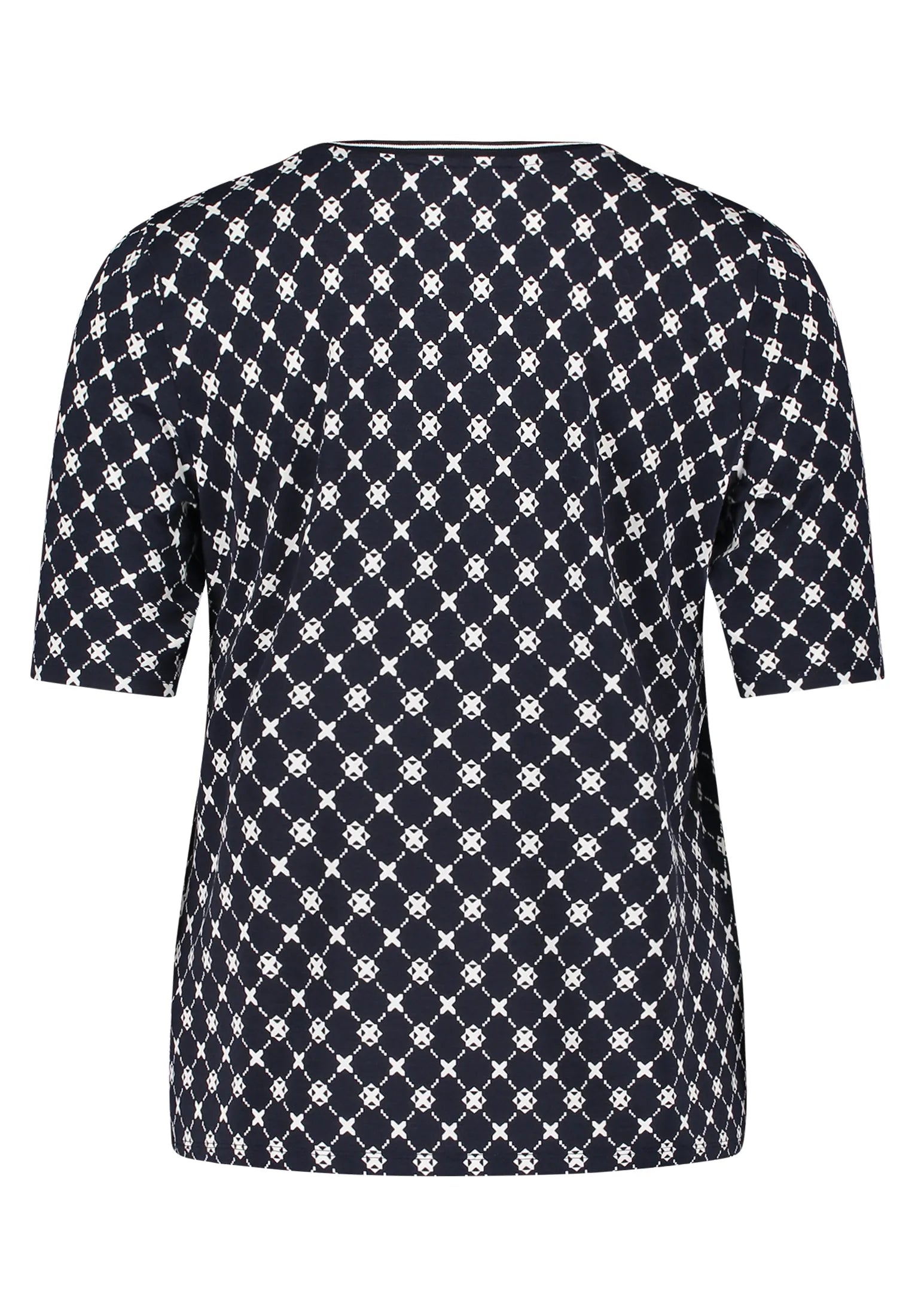 Betty Barclay Dark Blue/Cream Women Basic Shirt with Ribbed Cuffs SKU: 2725-1791_8813 Image 07