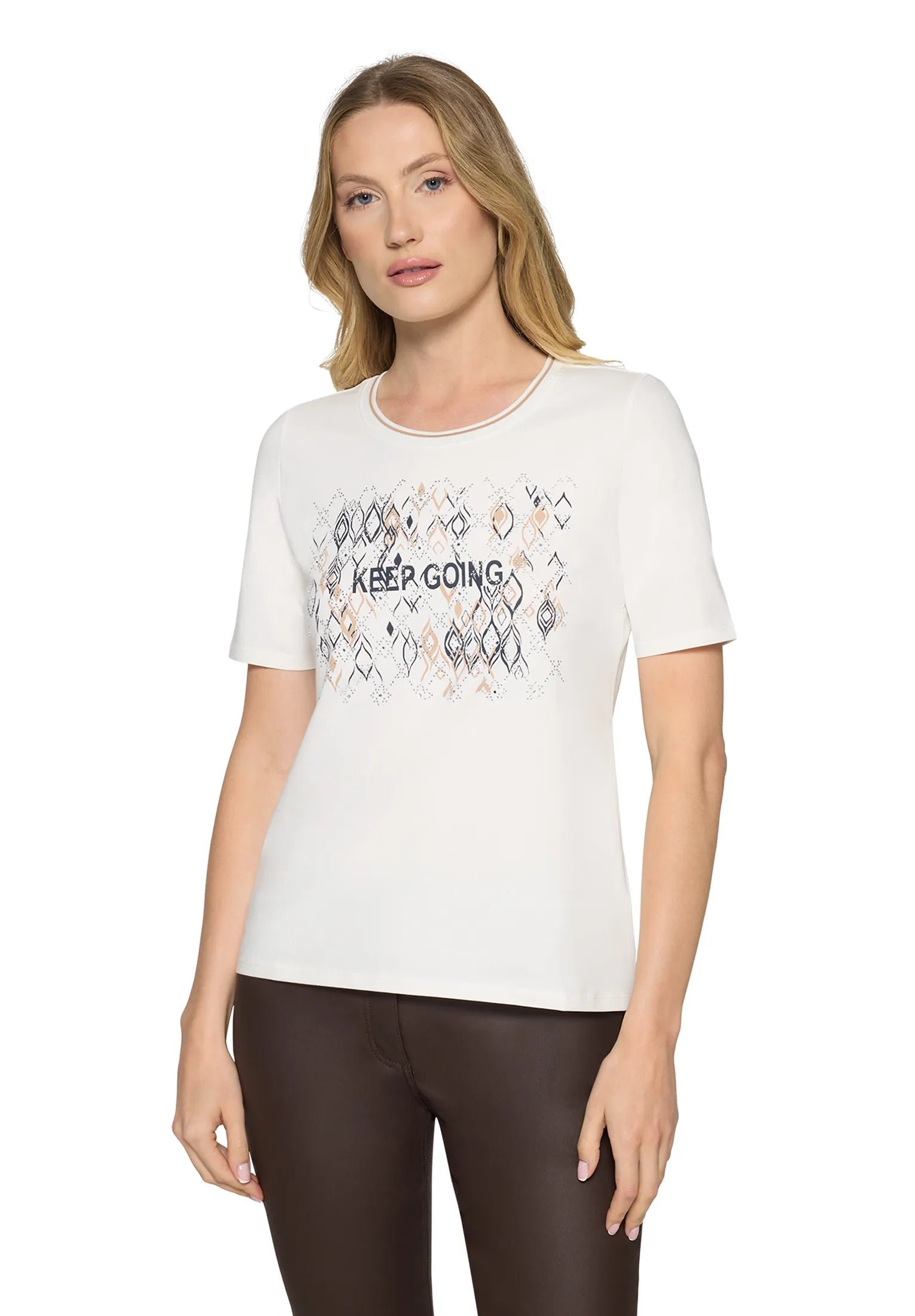 Betty Barclay Patch Cream/Silver Women Basic Shirt with Placement SKU: 2727-1092_1995 Image 01