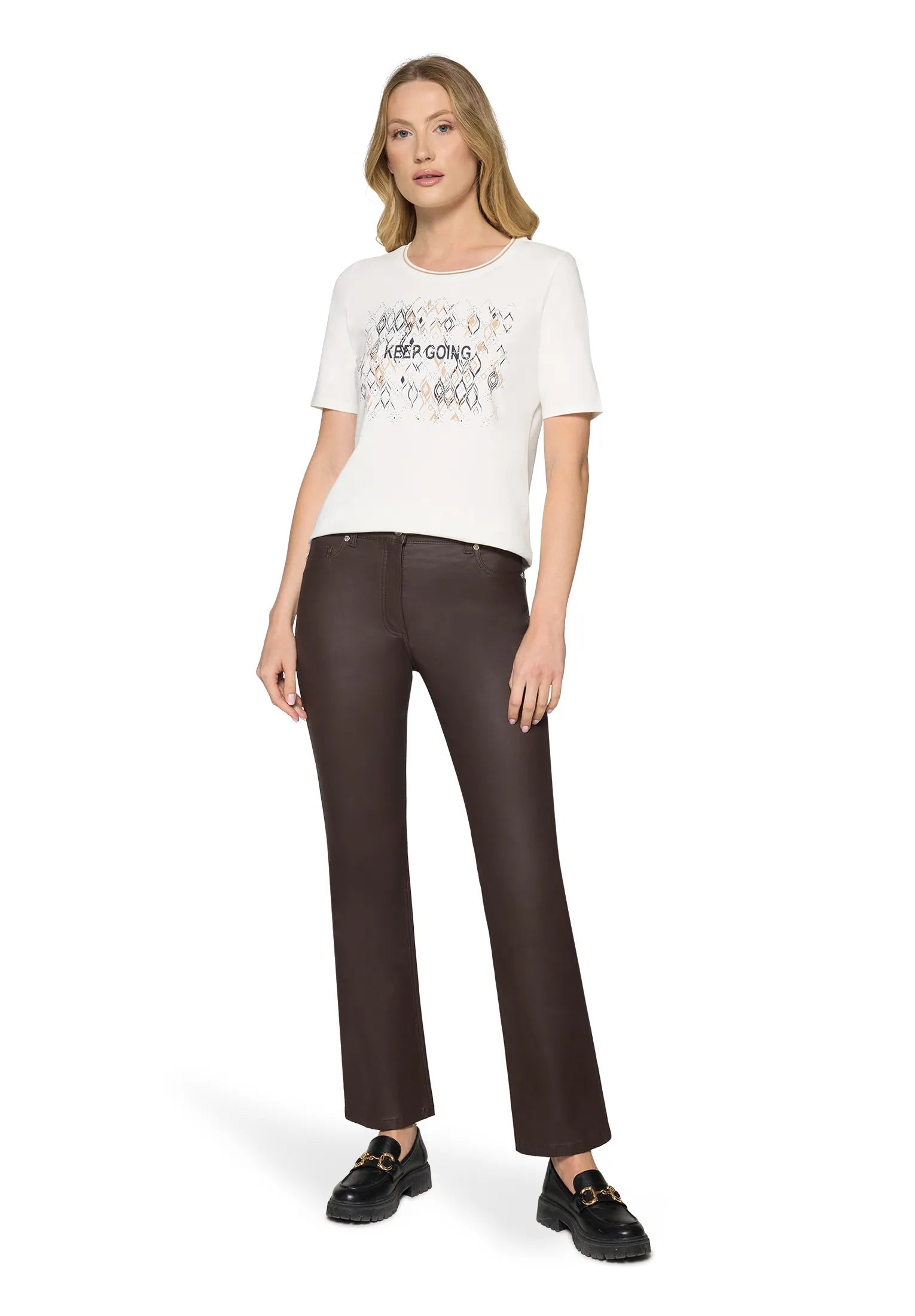 Betty Barclay Patch Cream/Silver Women Basic Shirt with Placement SKU: 2727-1092_1995 Image 02