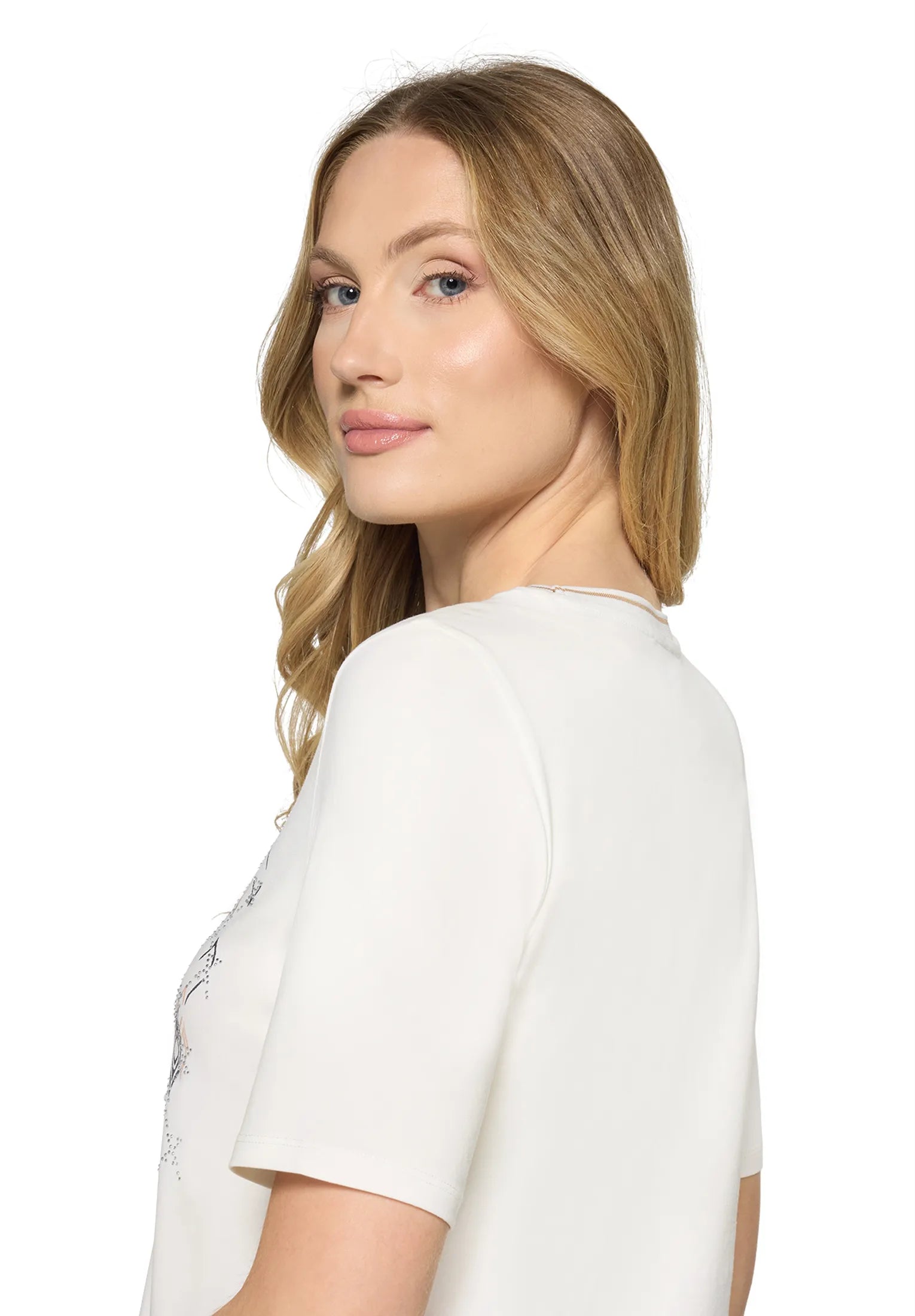 Betty Barclay Patch Cream/Silver Women Basic Shirt with Placement SKU: 2727-1092_1995 Image 05