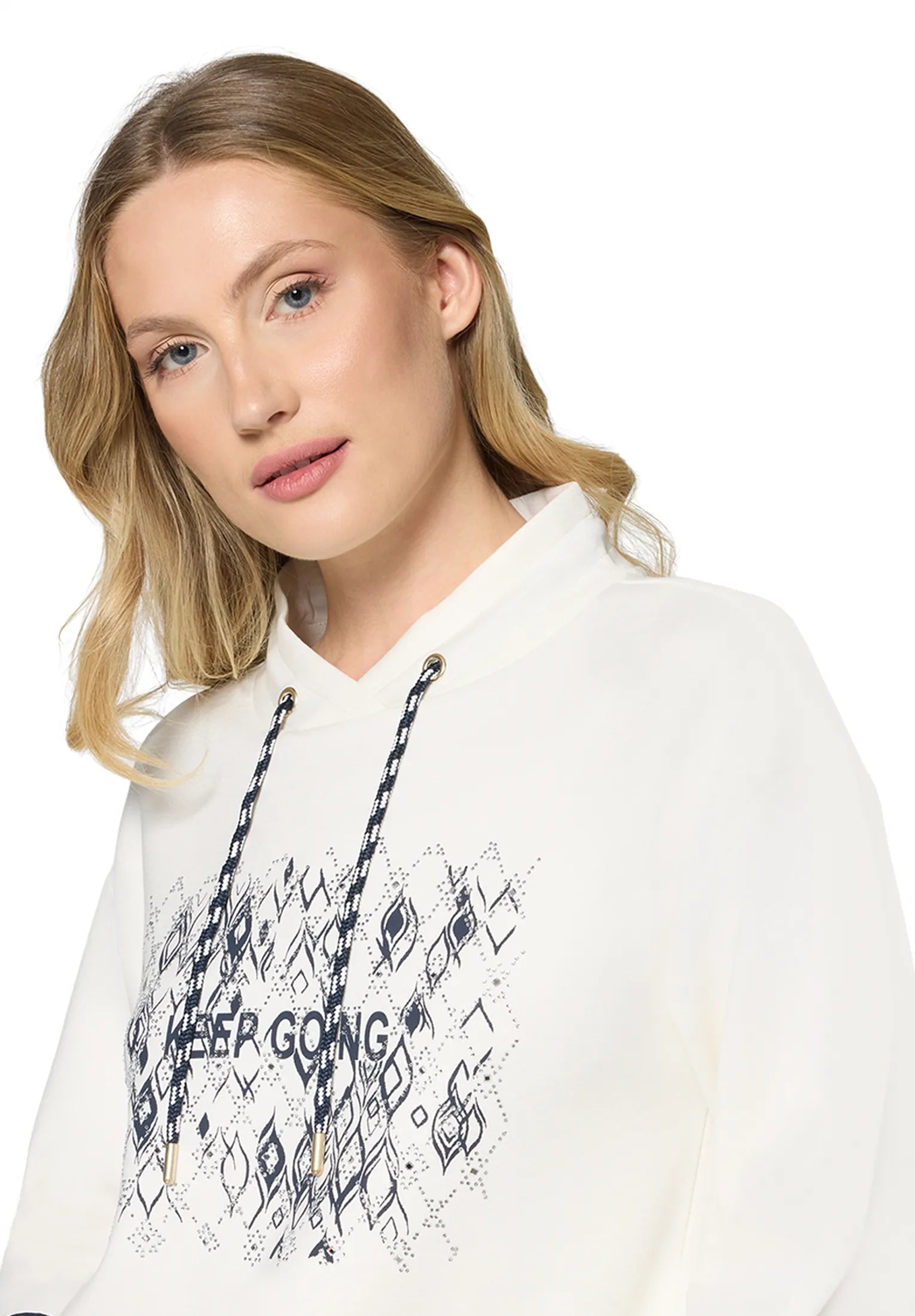 Betty Barclay Offwhite Women Sweatshirt 3/4 Sleeve SKU: 2731-1499_1014 Image 04