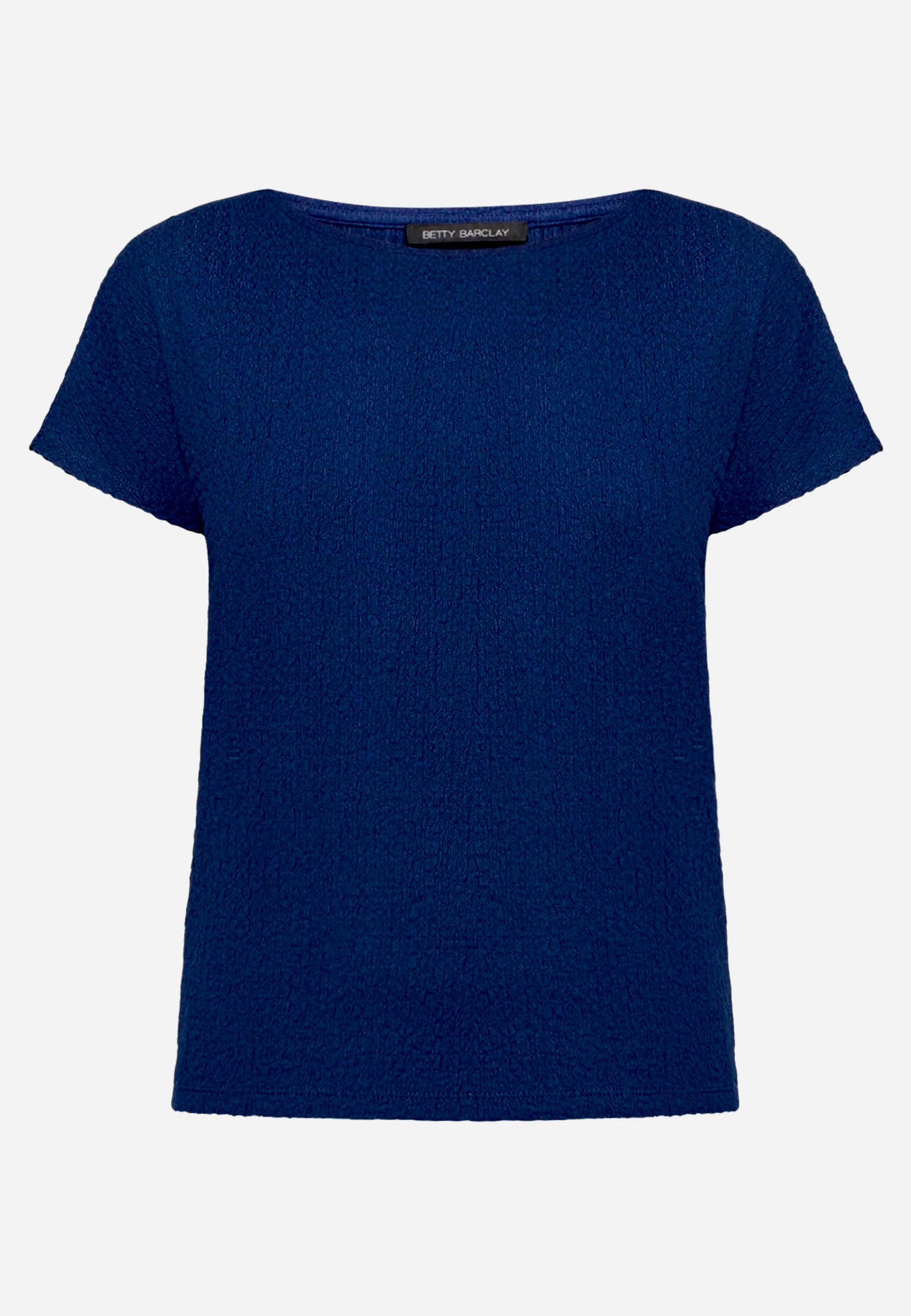 Betty Barclay Ocean Cavern Women Textured Shirt with Boat Neck SKU: 2748-1821_8359 Image 04