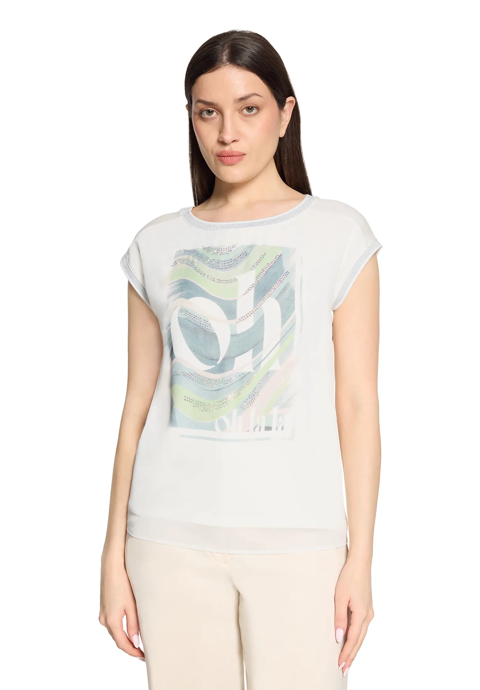 Betty Barclay Patch Cream/Green Women Shirt Short 1/2 Sleeve SKU: 2770-2063_1951 Image 01