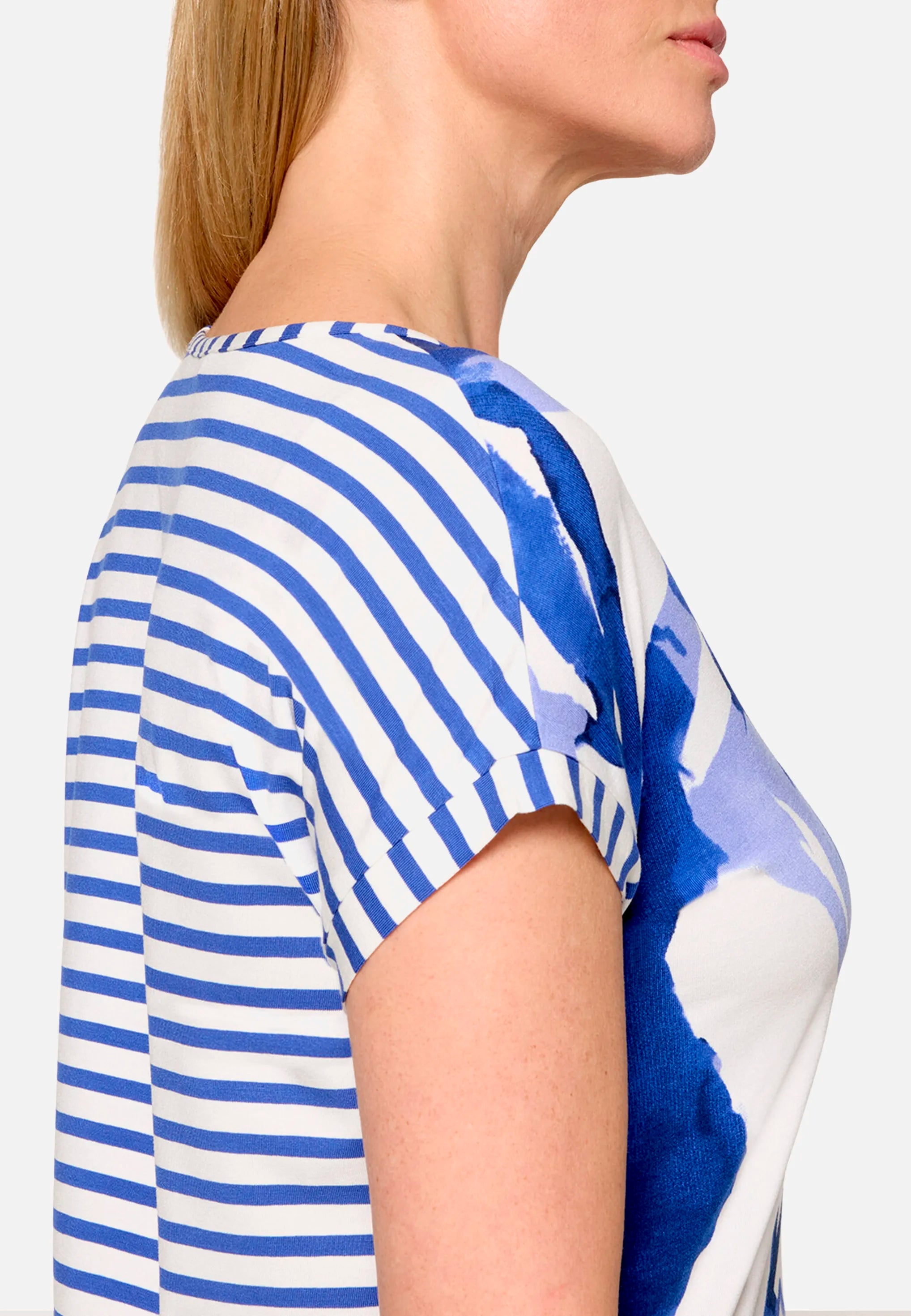 Betty Barclay Cream/Blue Women Casual Striped Shirt SKU: 2784-2525_1881 Image 06