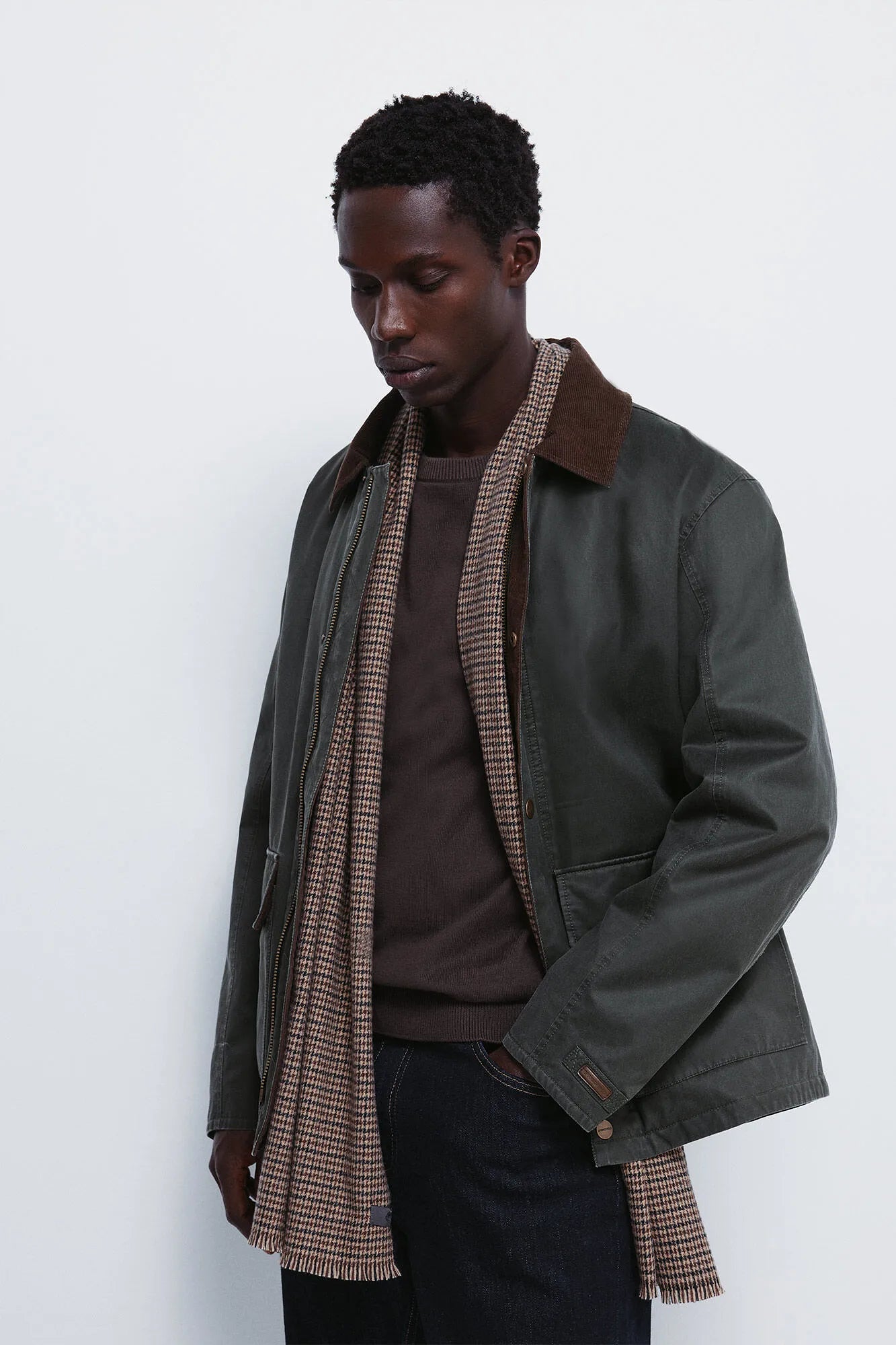 Springfield_Medium Brown_Mini Checkered Scarf_2842395_31_01