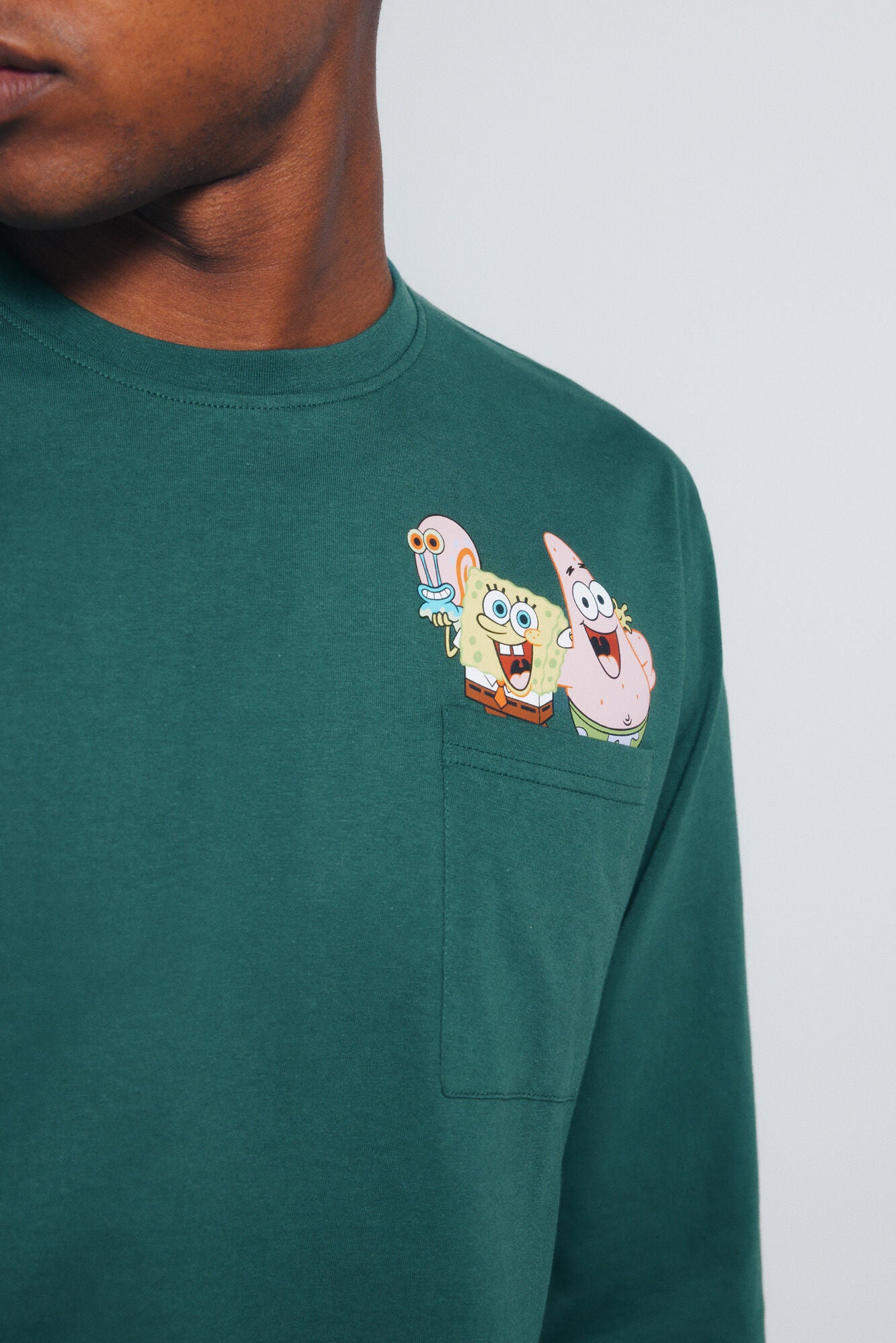 Springfield_Green_Spongebob Long Pajamas_2922748_22_02