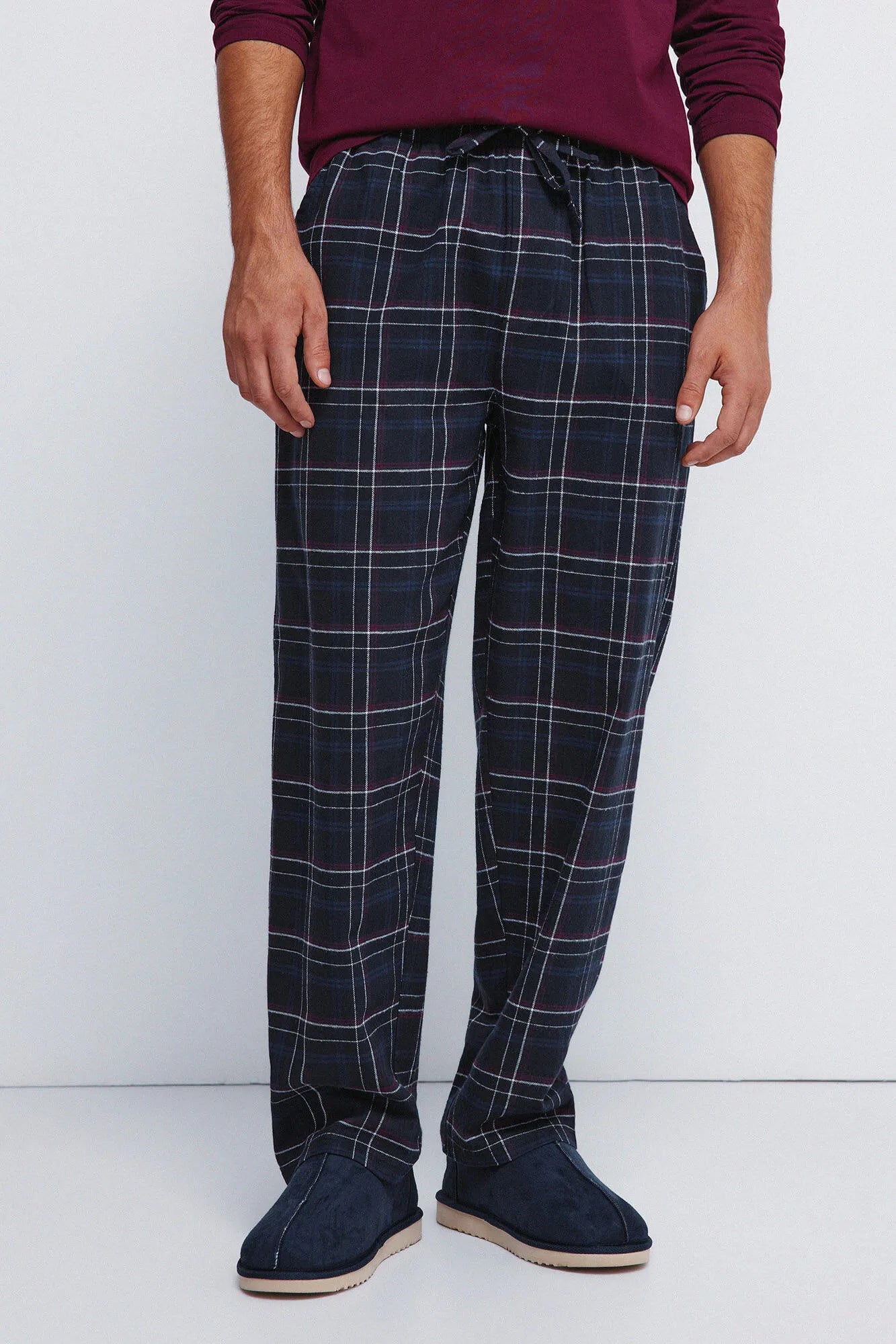 Springfield_Maroon_Long Pyjamas with Garnet Checkered Fannel Trouser_2922773_69_06