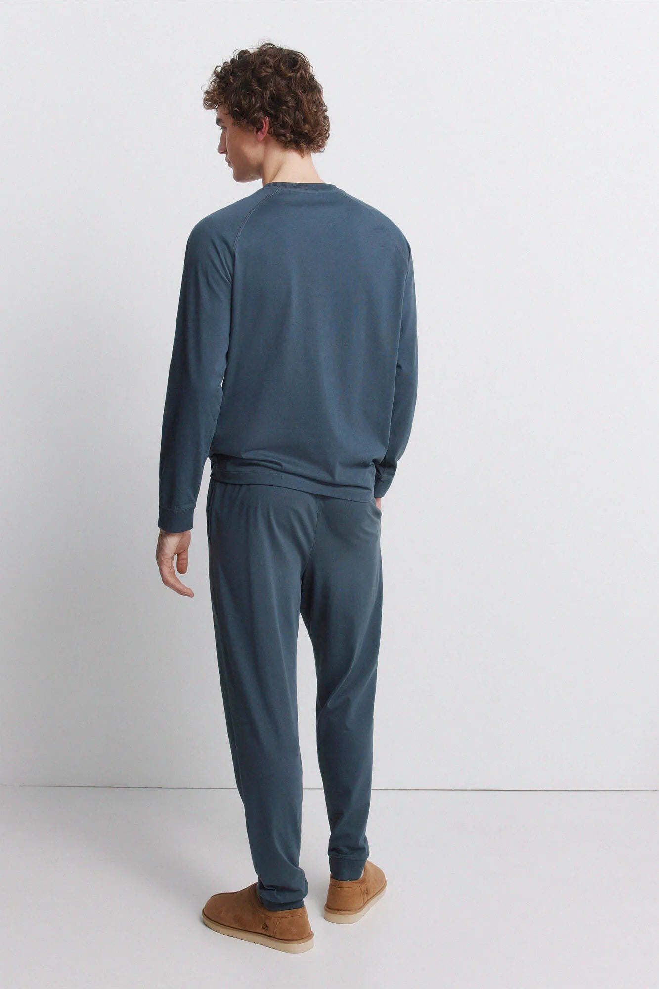 Springfield Blue Men Long Basic Pyjamas SKU: 2923632_83 Image 08