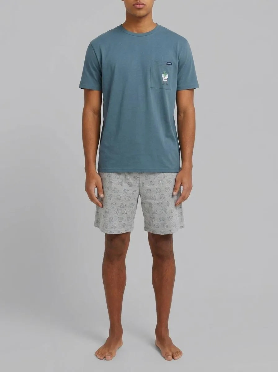 Springfield Blue Men Short Pyjamas Sherk SKU: 2923636_87 Image 00