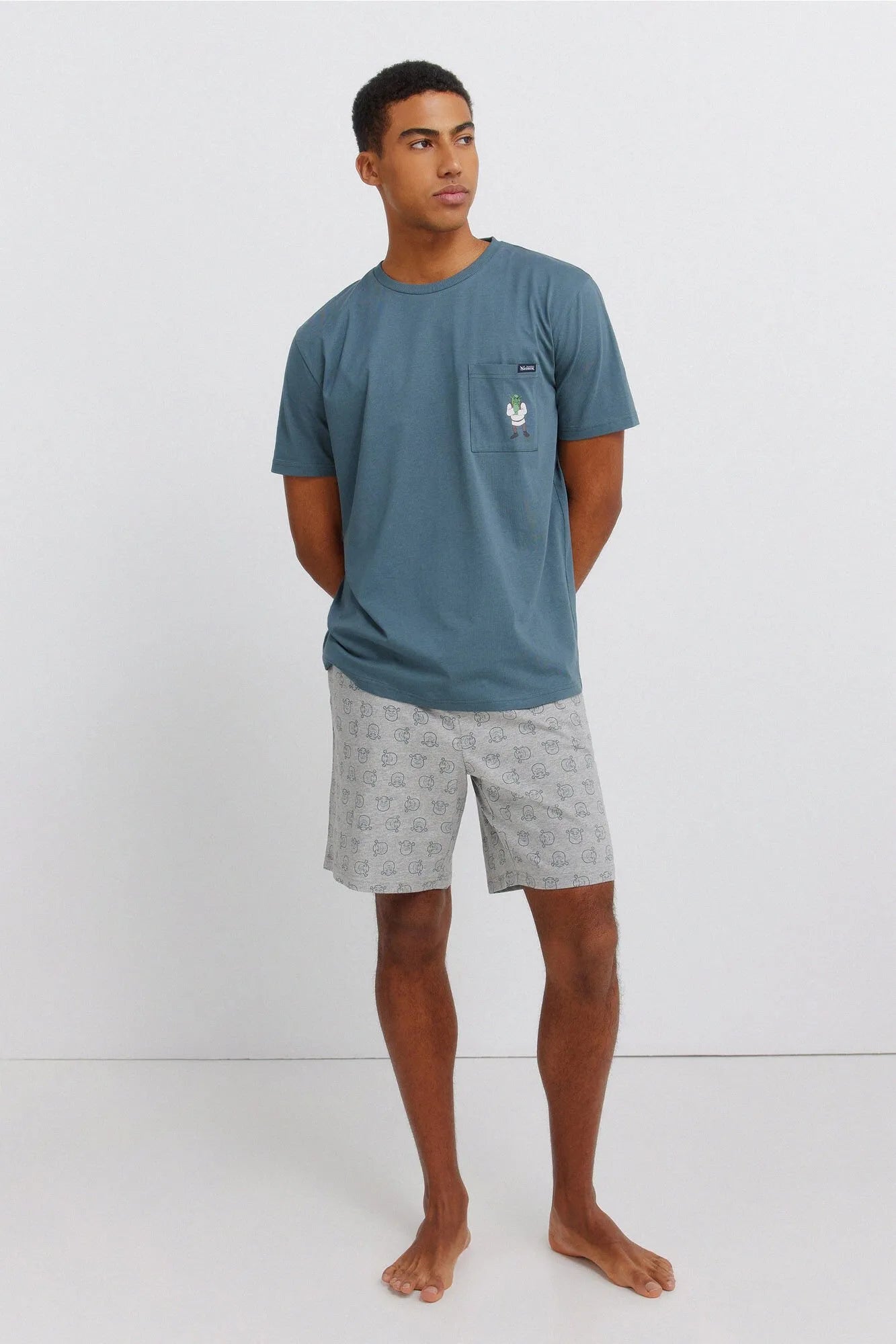 Springfield Blue Men Short Pyjamas Sherk SKU: 2923636_87 Image 01