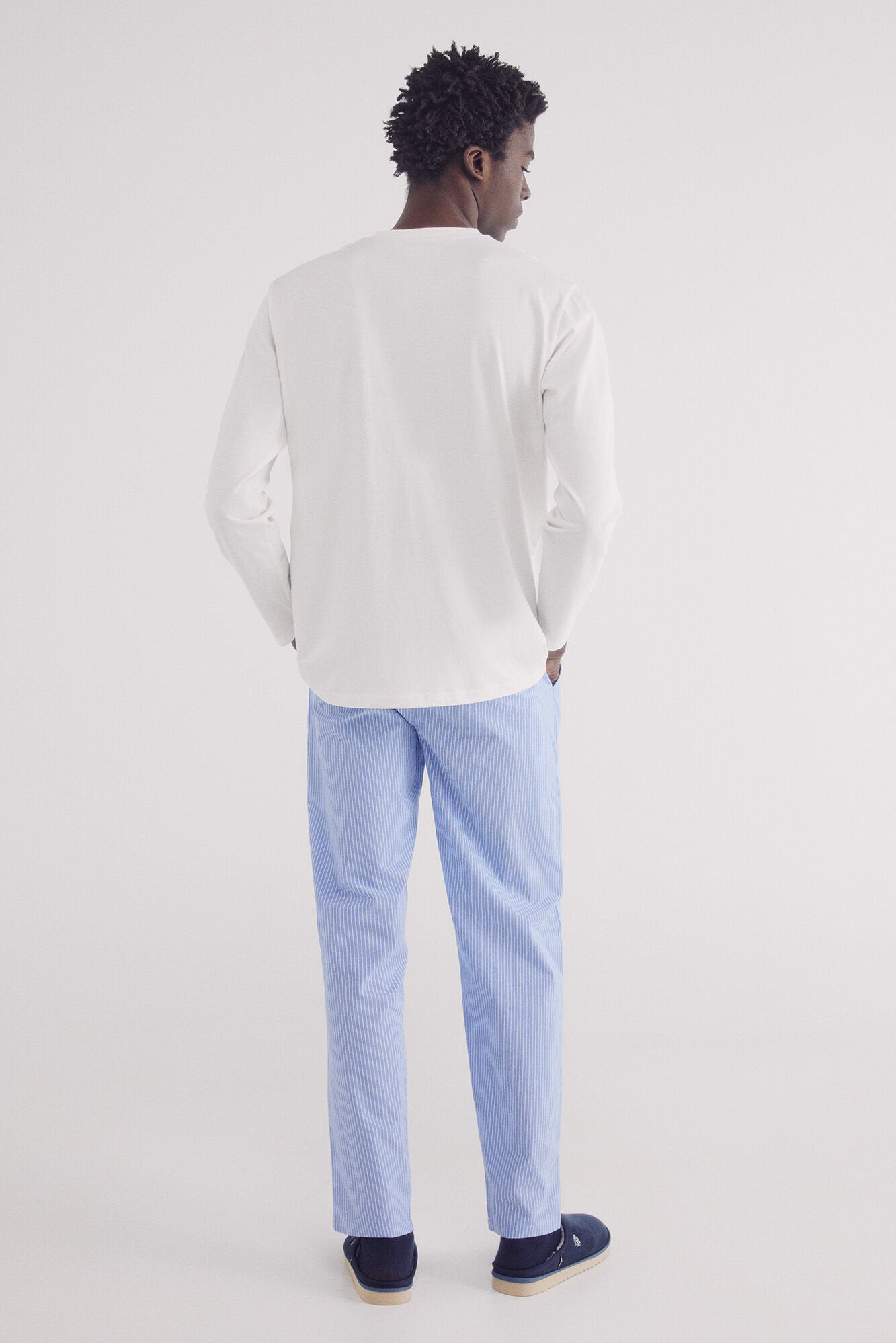 Springfield_Long Pajama Trouser with Blue Striped_2929473_99_06