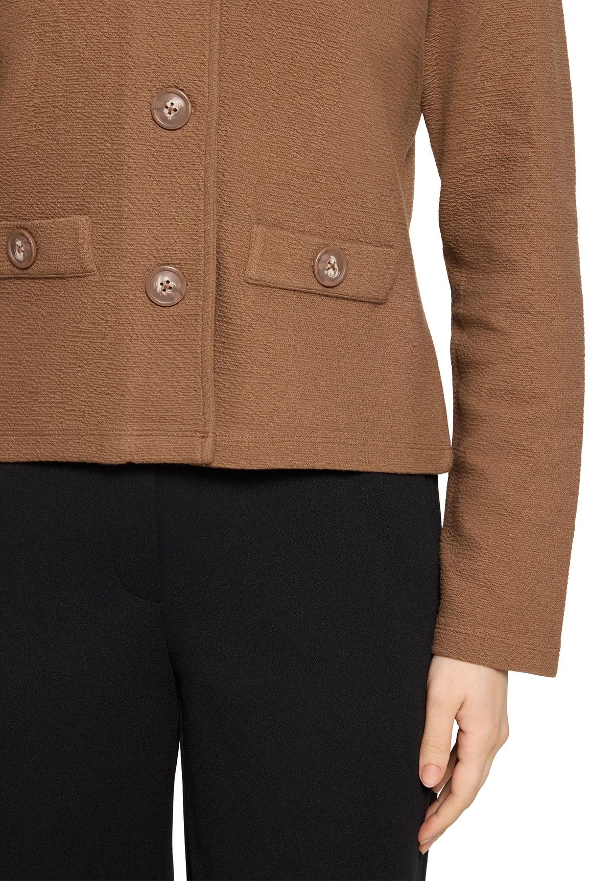 Betty Barclay Dark Coffee Women Sweatshirt Jacket SKU: 2950-1709_7048 Image 05