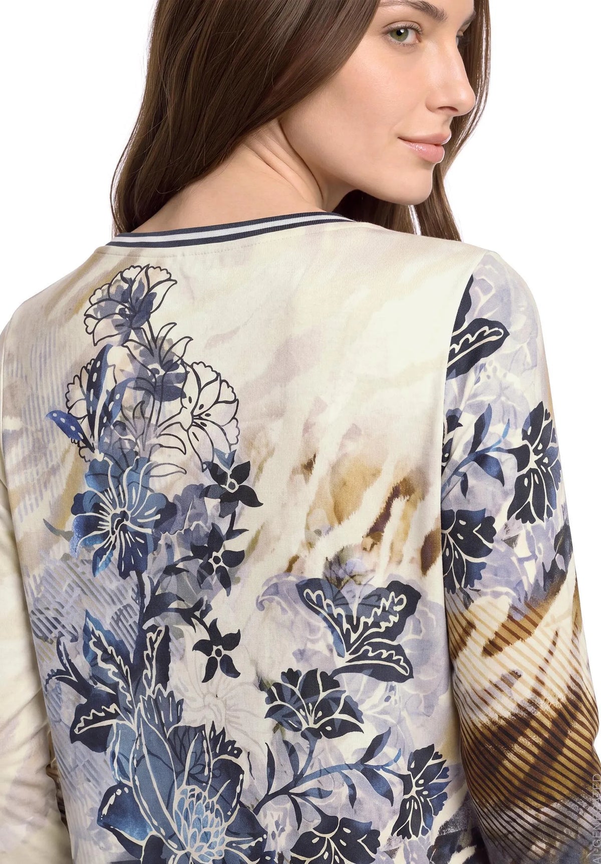 Betty Barclay Beige/Blue Women Casual T-Shirt SKU: 2953-1722_7884 Image 05