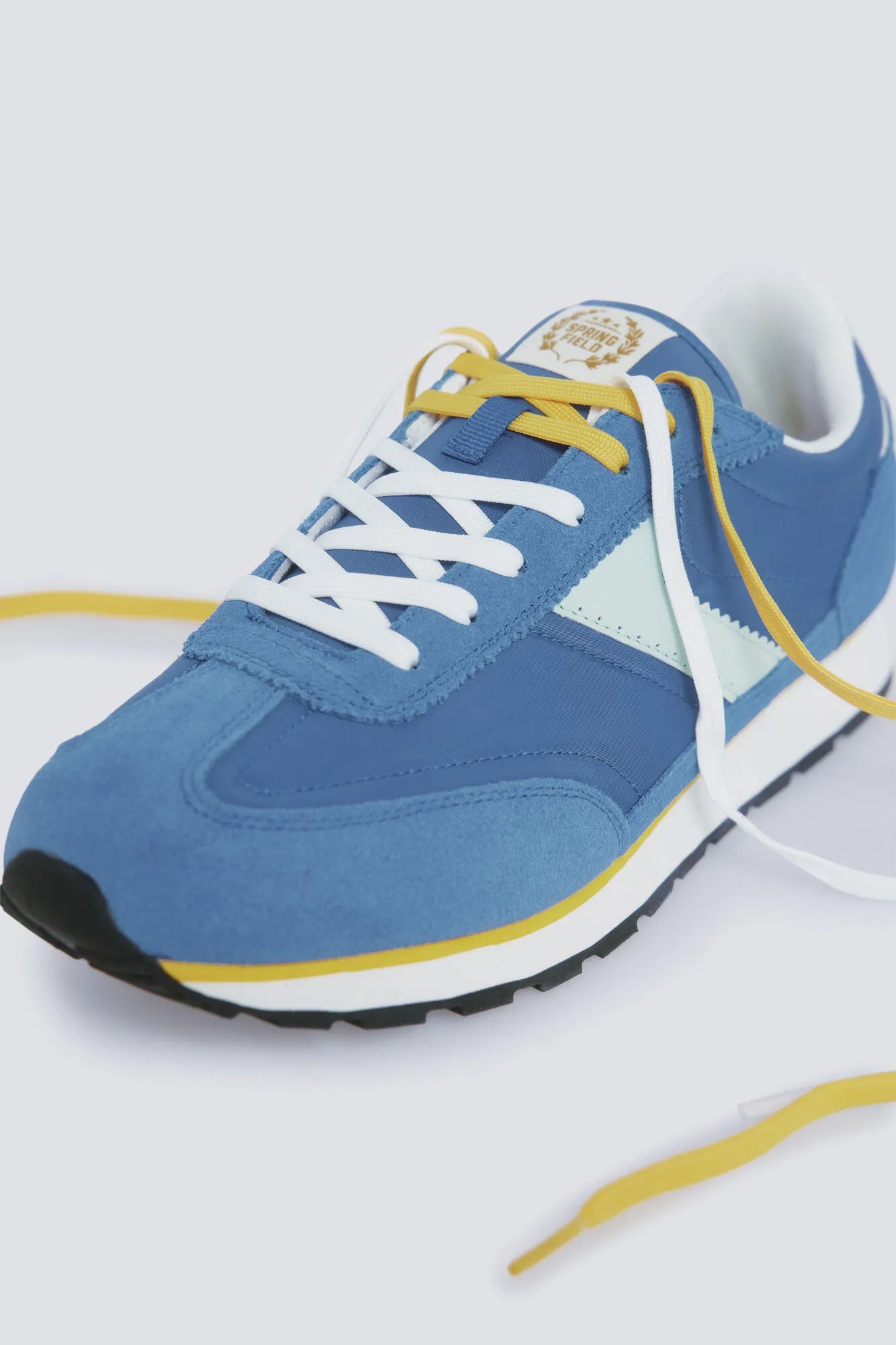 Springfield Blue Men Casual Leather Sneaker SKU: 2993191_12 Image 02