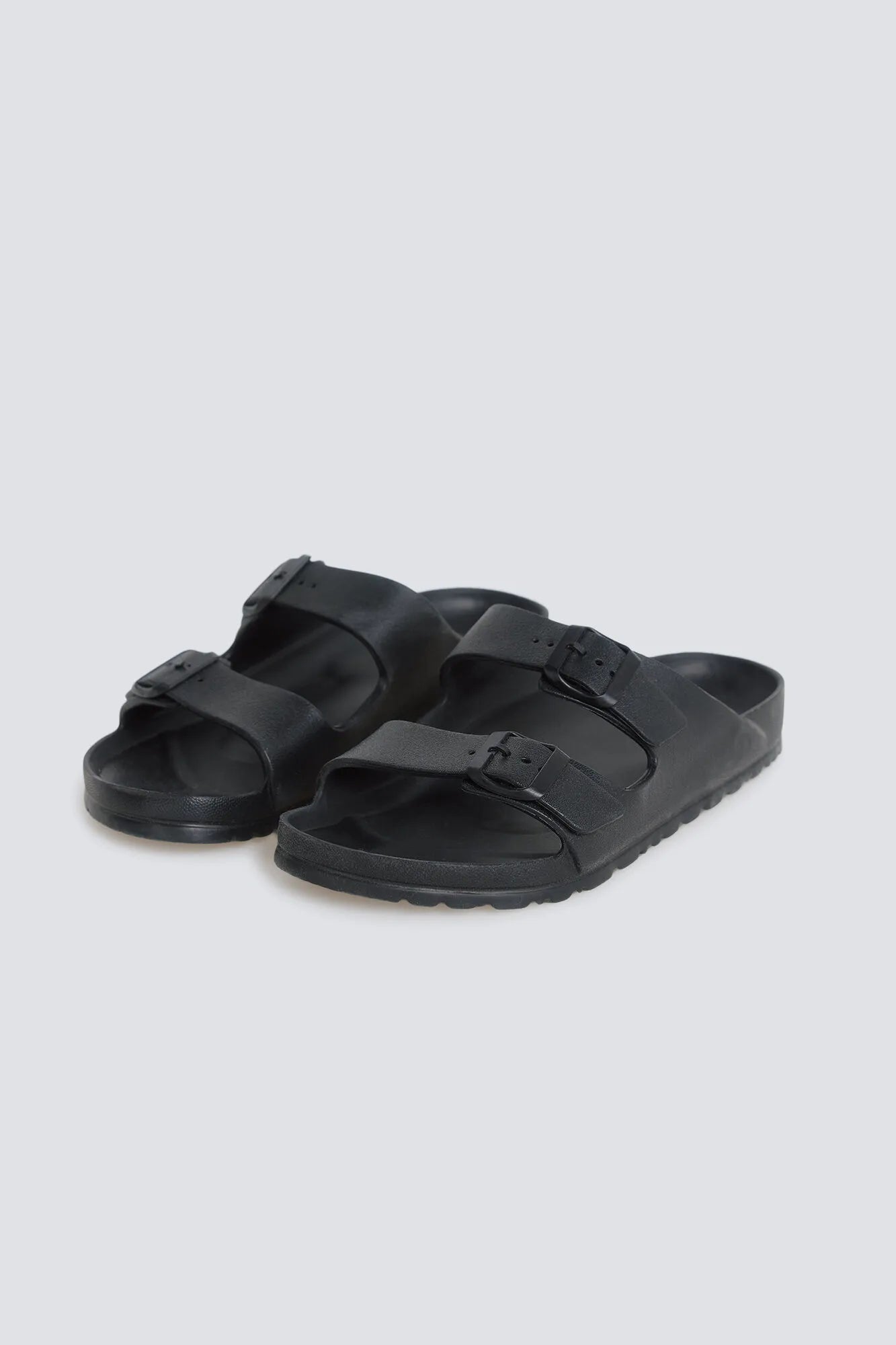 Springfield Black Men Rubber Buckle Sandal SKU: 2993195_01 Image 06