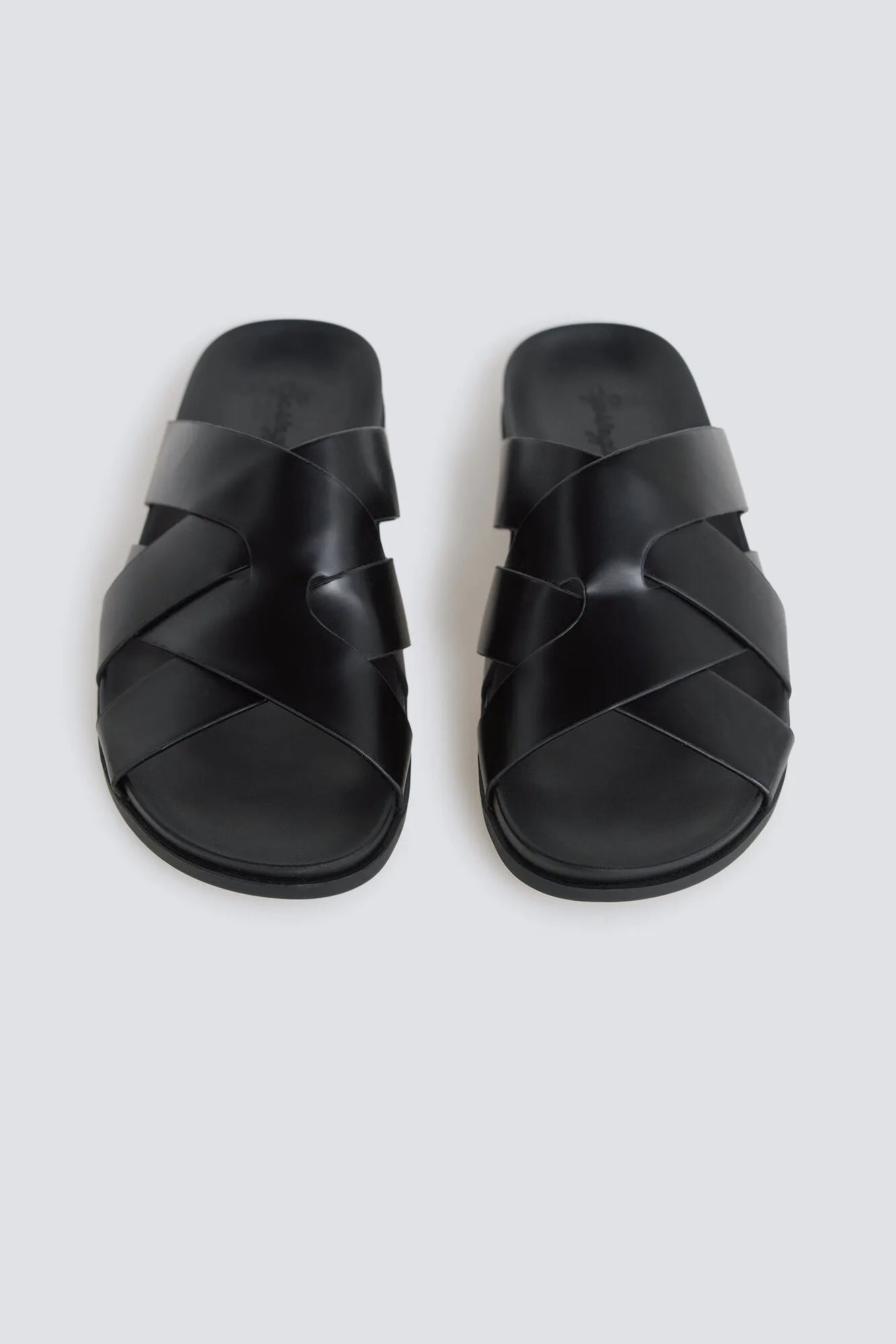 Springfield Black Men Strap Sandals SKU: 2993199_01 Image 02