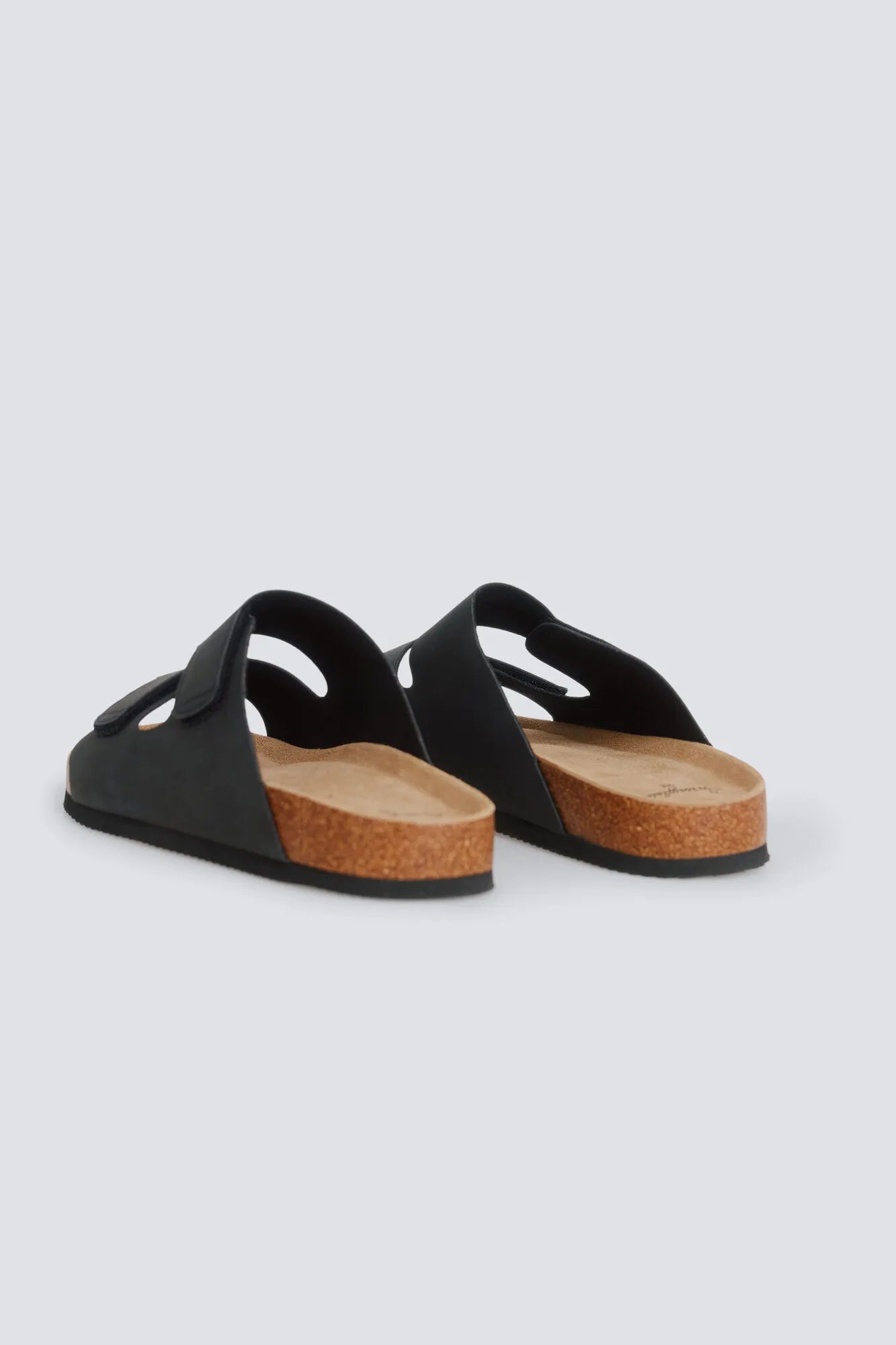 Springfield Black Men Double Strap Velcro Sandal SKU: 2993203_01 Image 04
