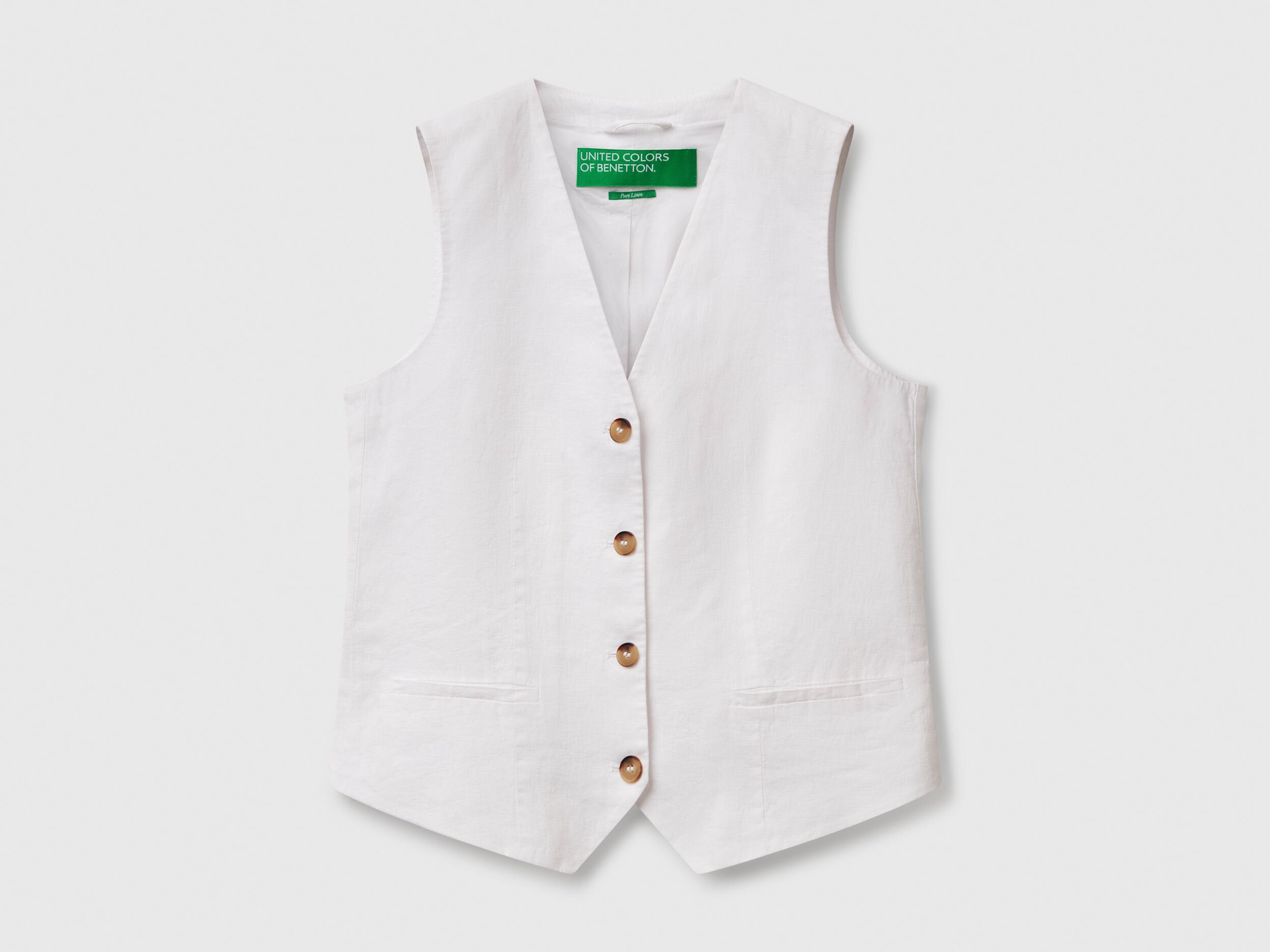 Benetton_Pure Linen Vest_2AGHDJ00G_101_04