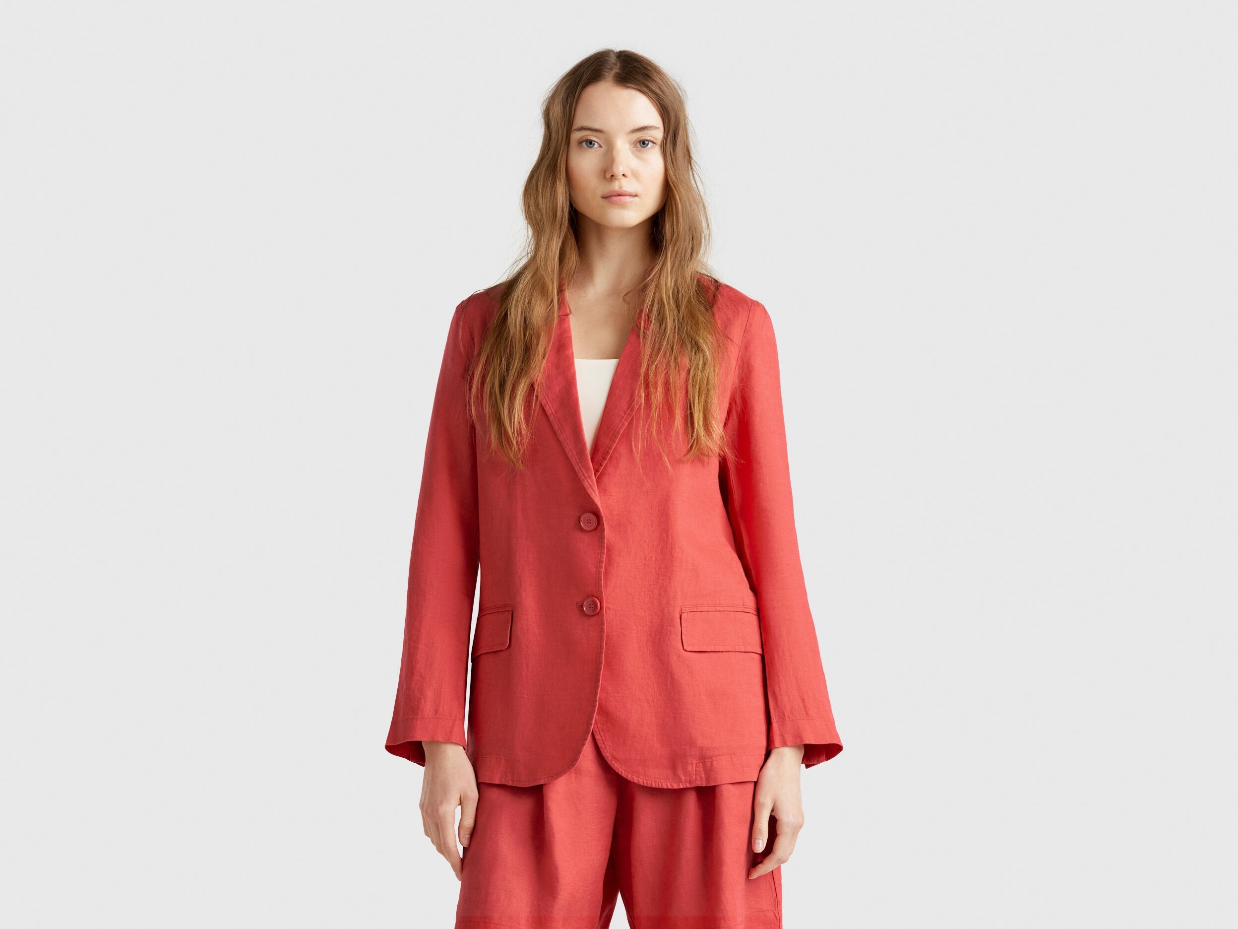 Benetton_Blazer in Pure Linen_2AGHDW00R_136_01