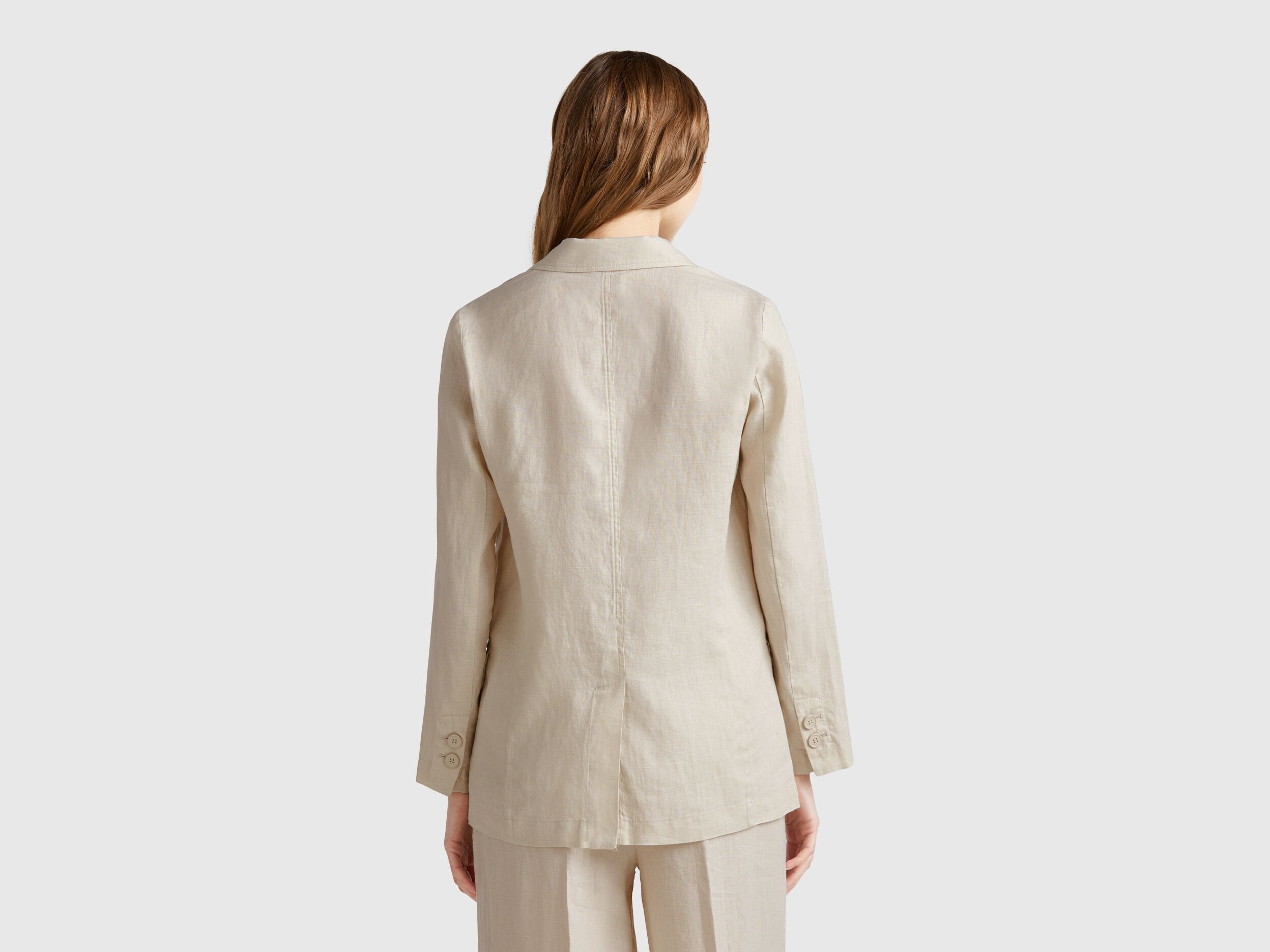 Benetton_Blazer in Pure Linen_2AGHDW00R_152_02
