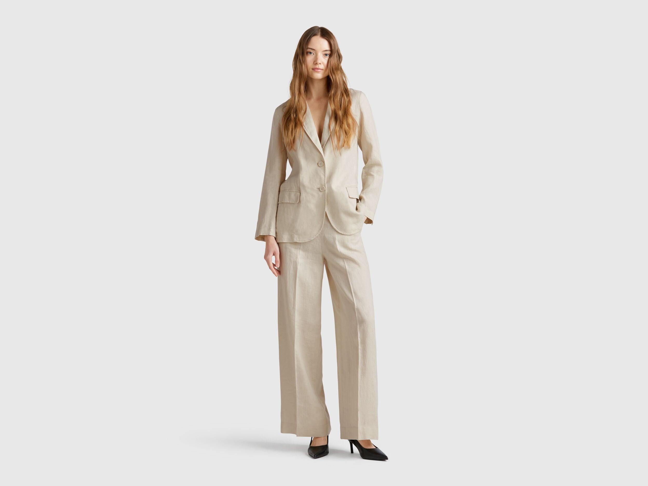 Benetton_Blazer in Pure Linen_2AGHDW00R_152_03