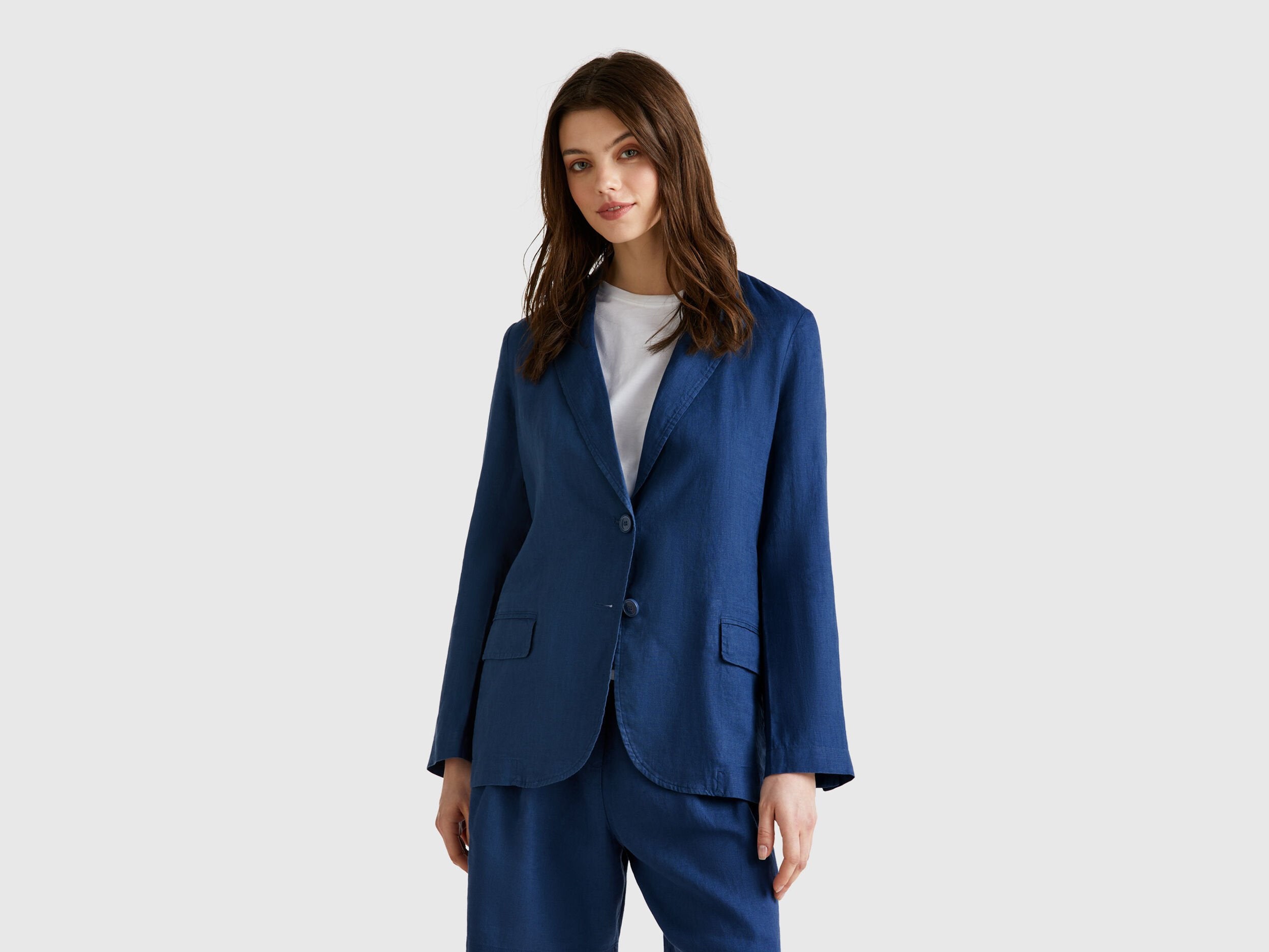 Benetton_Blazer in Pure Linen_2AGHDW00R_217_01