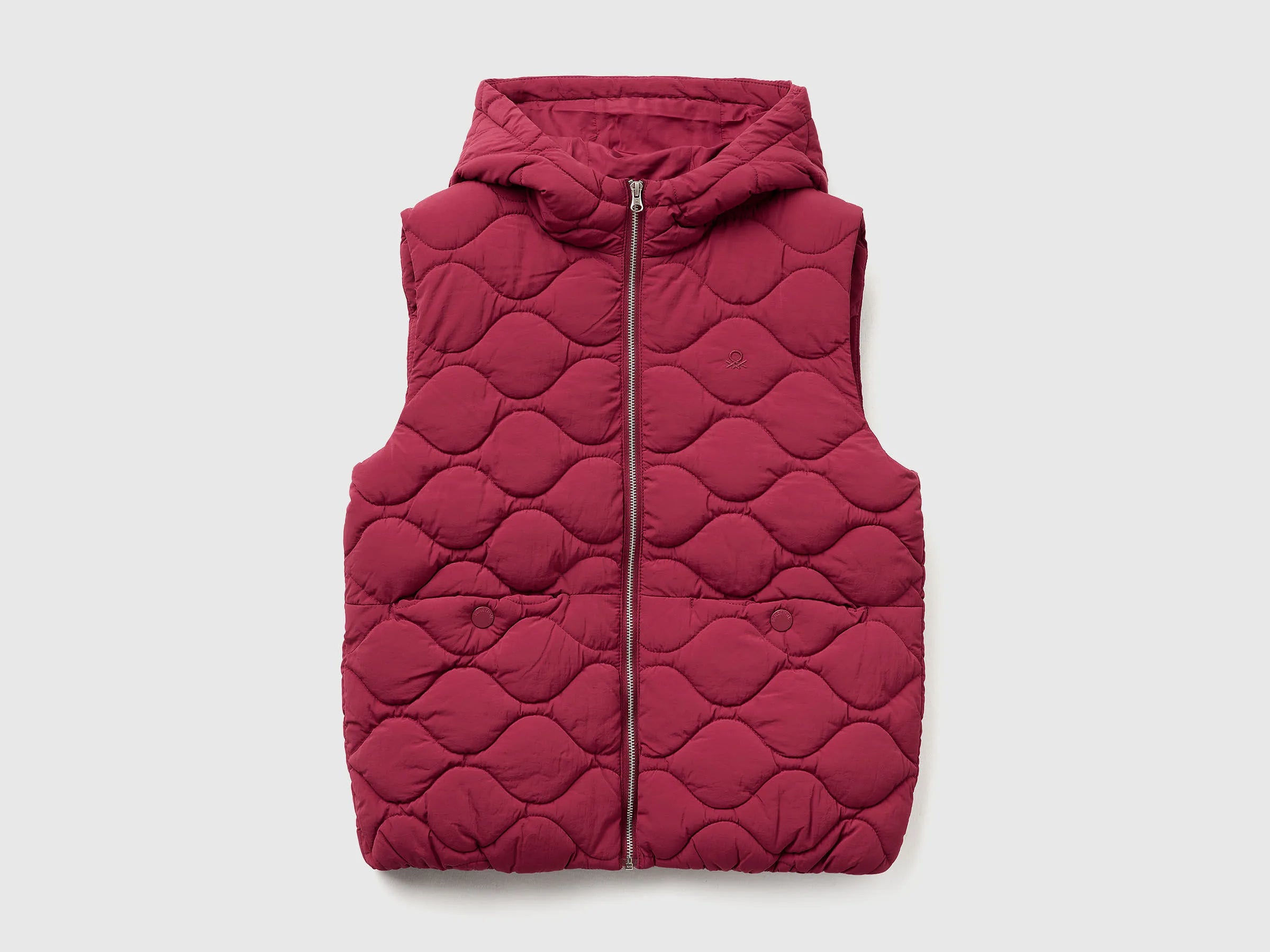 Benetton_Burgundy_Padded Vest with Hood_2IGGCJ013_236_01