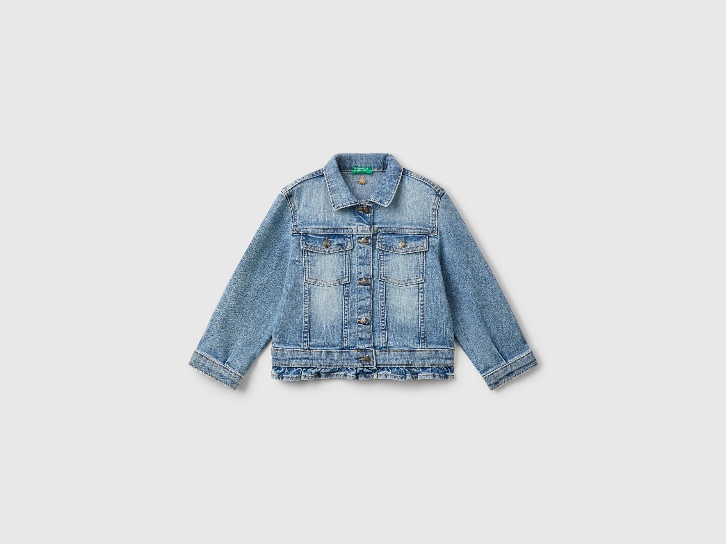 Benetton_Denim Jacket with Ruffles_2PORGN03M_902_01