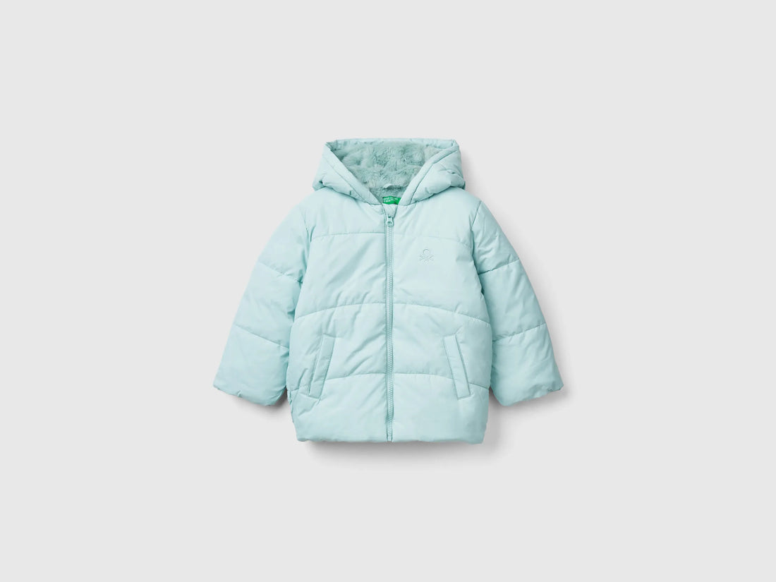 Benetton_Aqua_Padded Jacket with Hood_2SJ1GN03I_17H_01