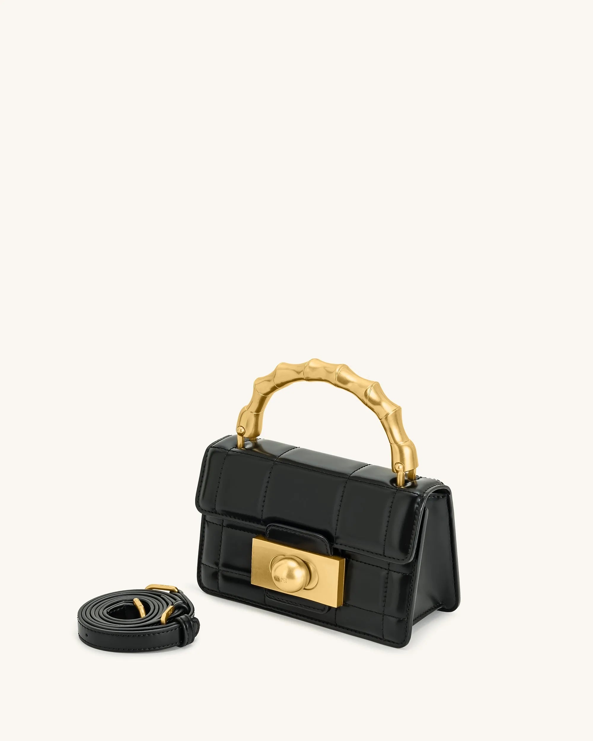 JW PEI_Black_Kaia Bamboo Metal Handle Handbag_2T179-1_Black_02