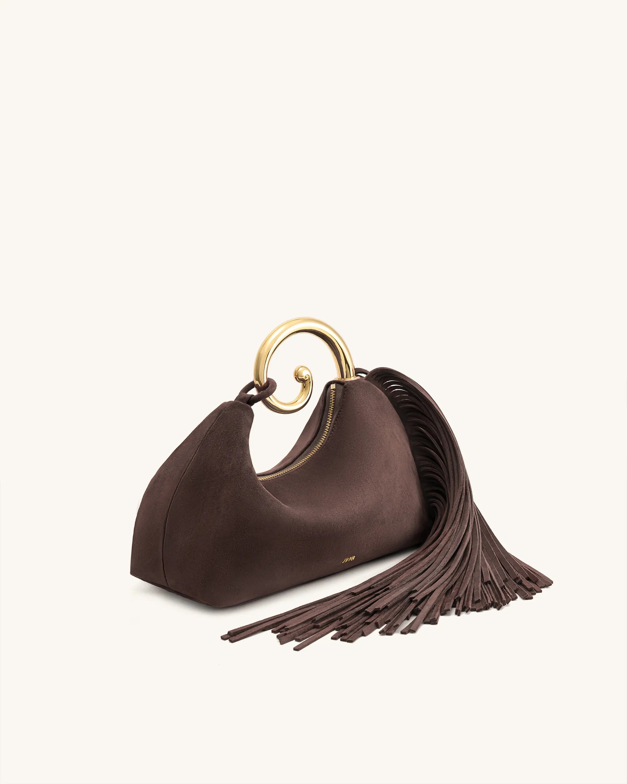 JW PEI Deep Brown Women Nell Fringe Hardware Top Handle Bag SKU: 2T320-31_Deep Brown Image 03