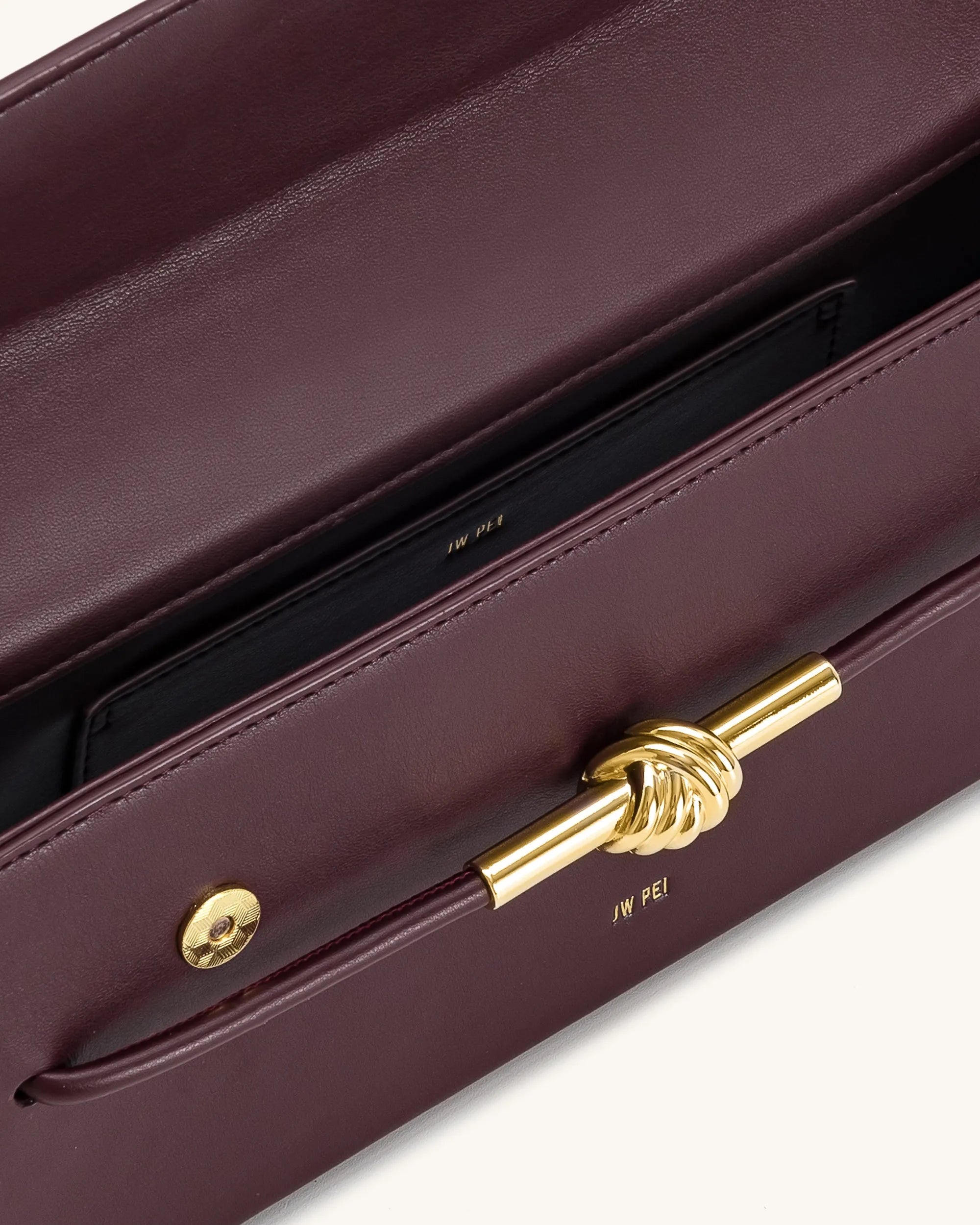 JW PEI Deep Claret Women Lena Metal Rope Knot Top Handle Bag - Deep Claret SKU: 2T397-4_Deep Claret Image 04