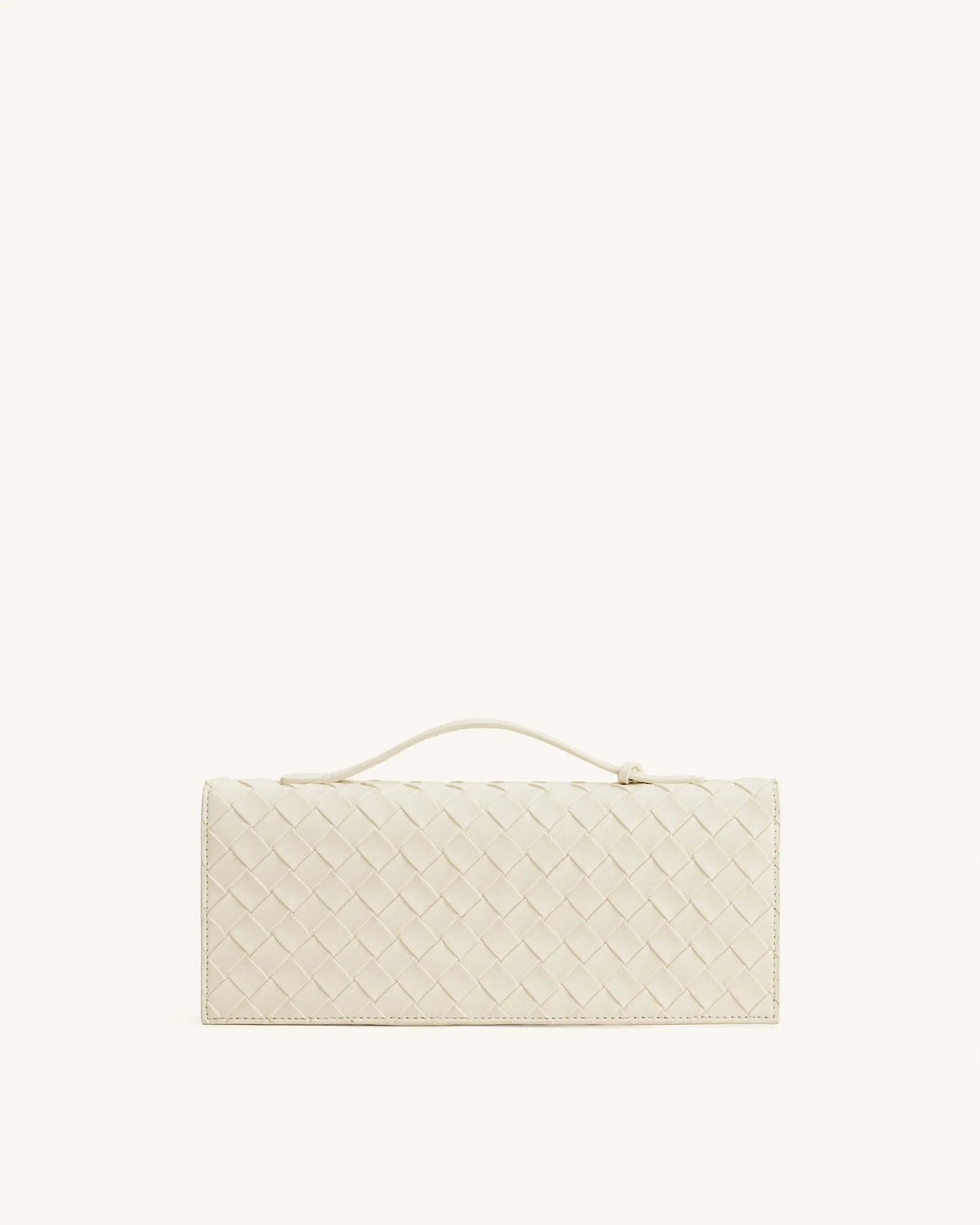 JW Pei Ivory Women Celeste Woven Textured Envelope Top Handle Bag SKU: 2T398-2_Ivory Image 03