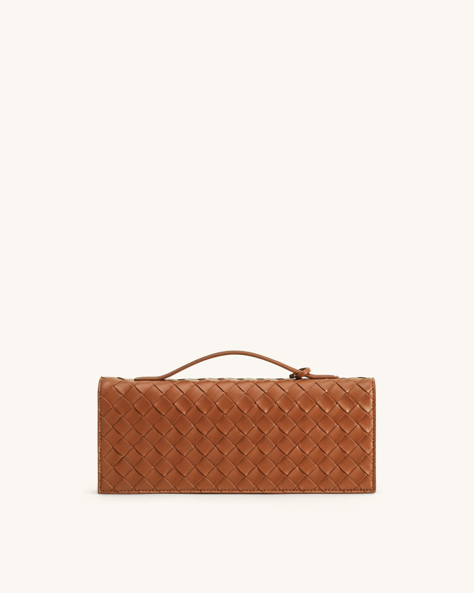 JW PEI Brown Women Celeste Woven Textured Envelope Top Handle Bag SKU: 2T398-31_Brown Image 04