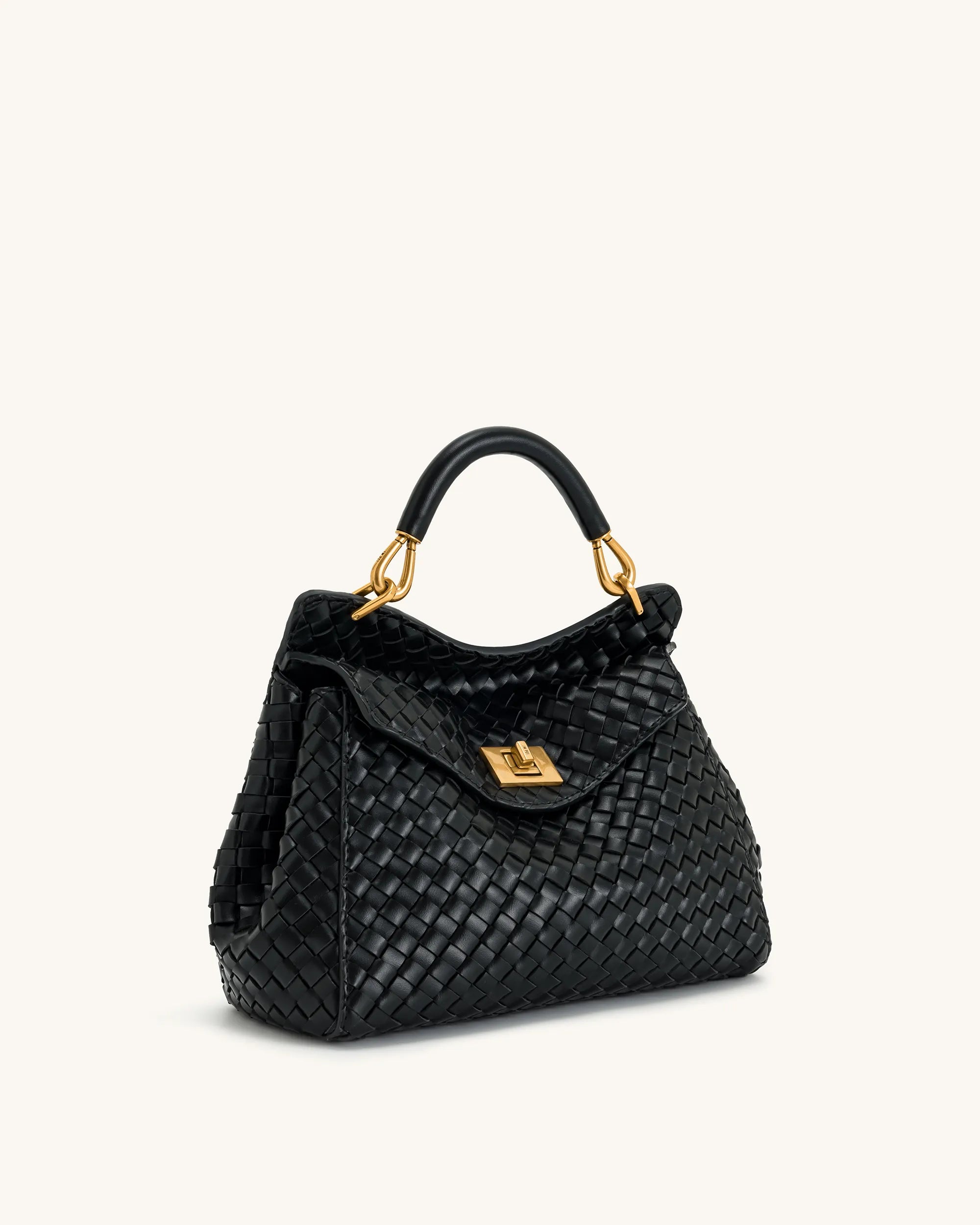 JW PEI_Black_Lucia Classic Top Handle Woven Bags_2T68-11_Black_03