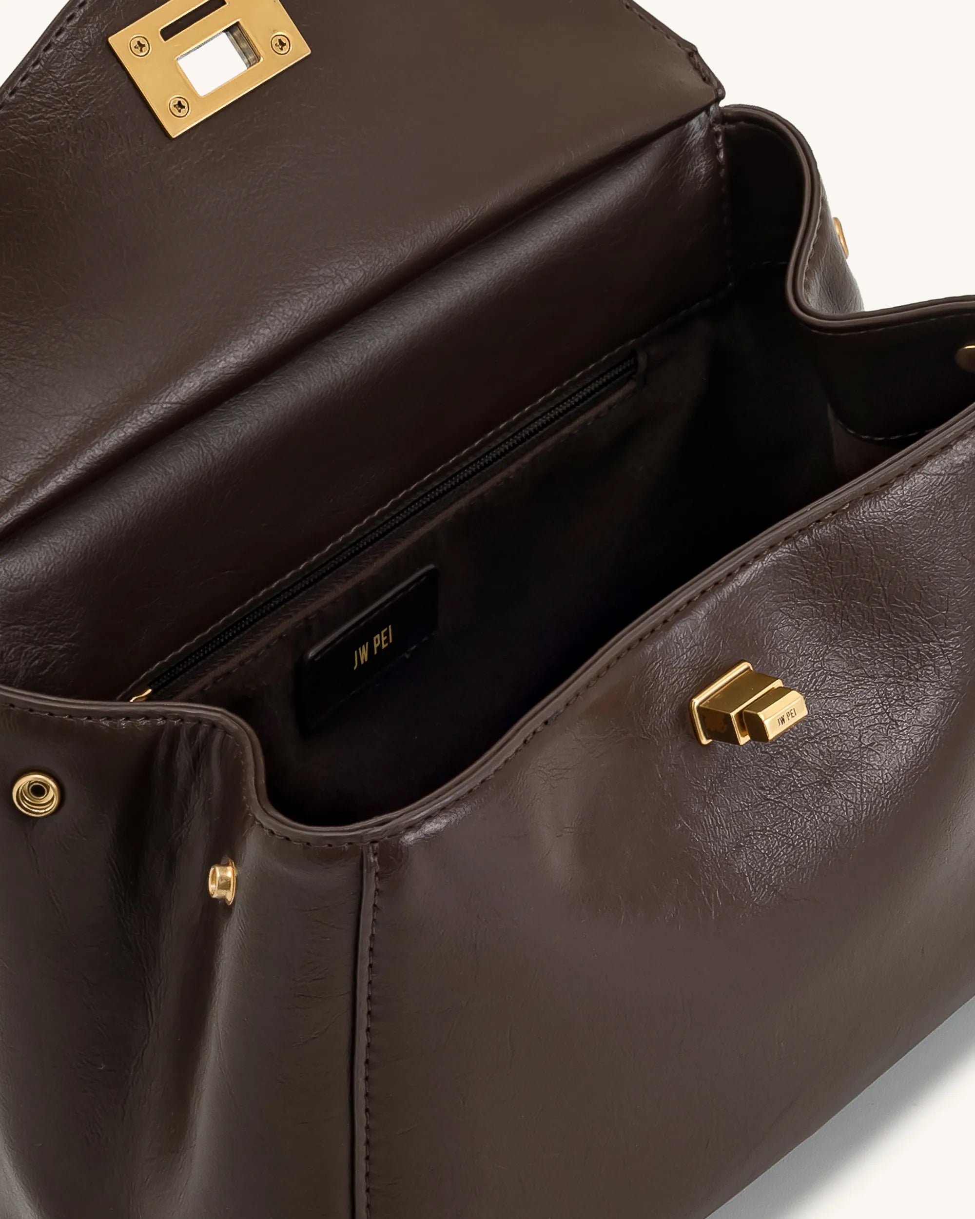 JW PEI_Dark Brown_Lucia Classic Top HandBags_2T68-31_Dark Brown_04