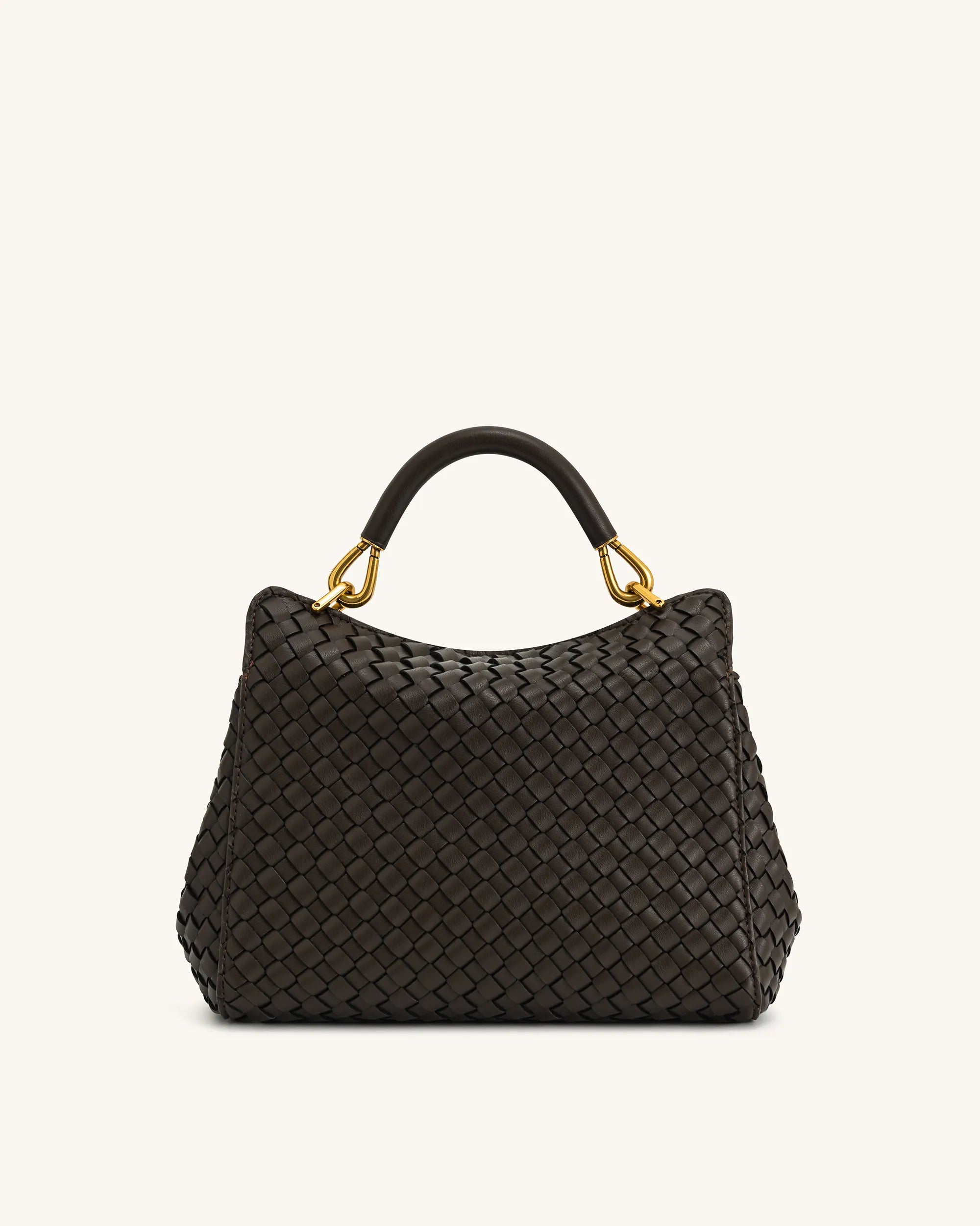 JW PEI_Dark Brown_Lucia Classic Top Handle Woven Bags_2T68-35_Dark Brown_02