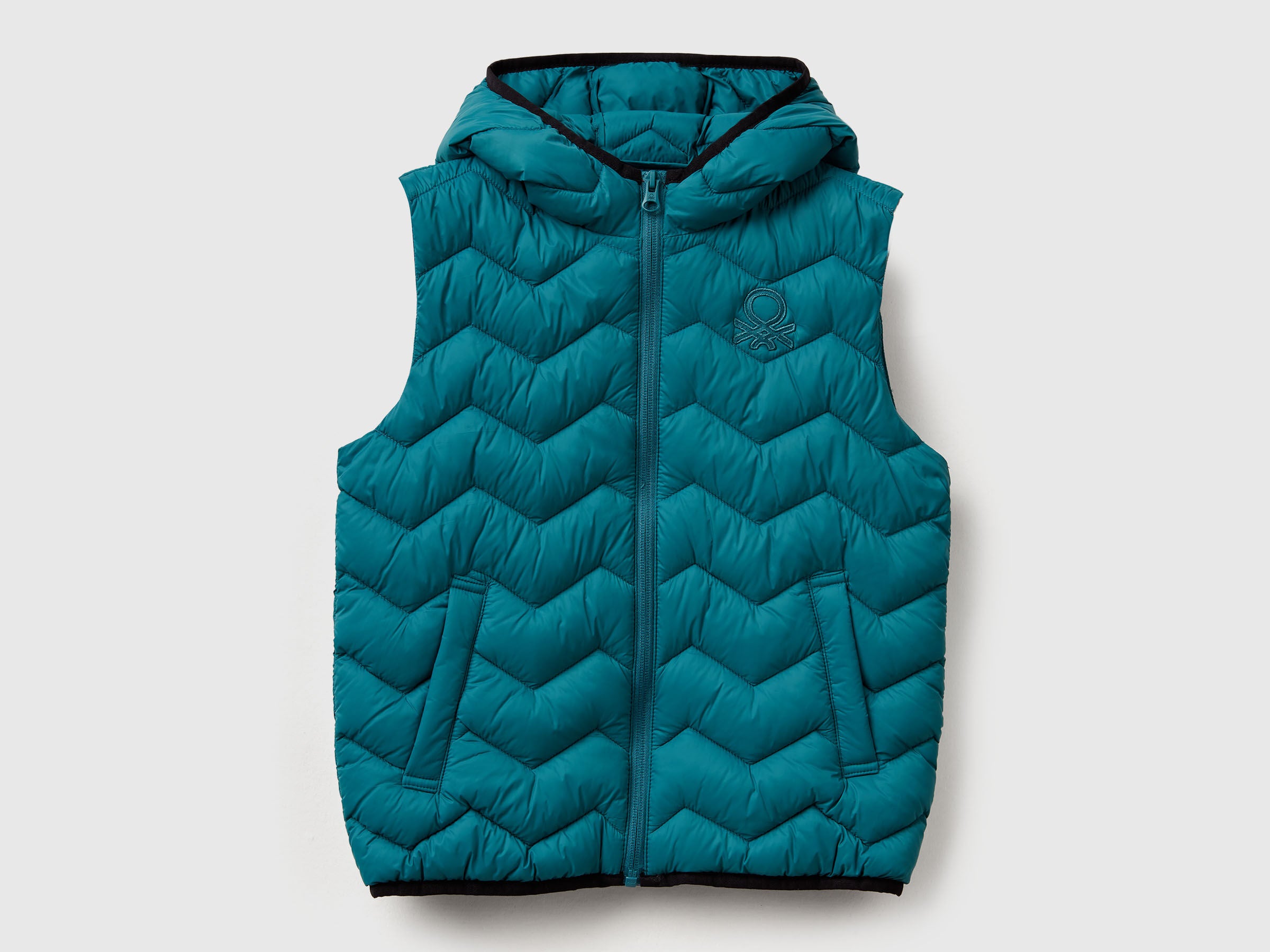 Benetton_Teal_Padded Vest with Hood_2TWDCJ00R_3C5_01